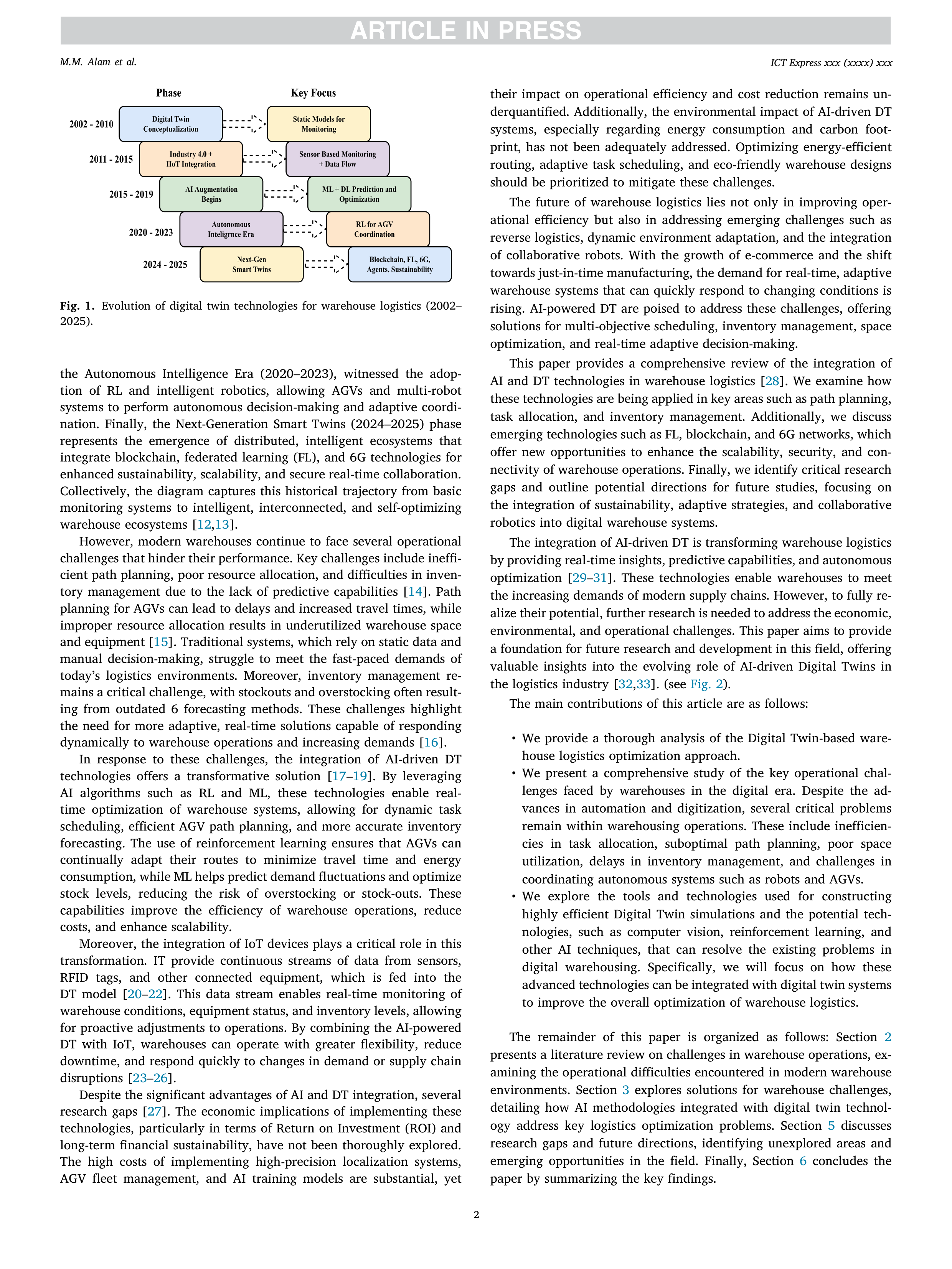 Artiﬁcial intelligence Applications for Warehouse Logistics — page 2