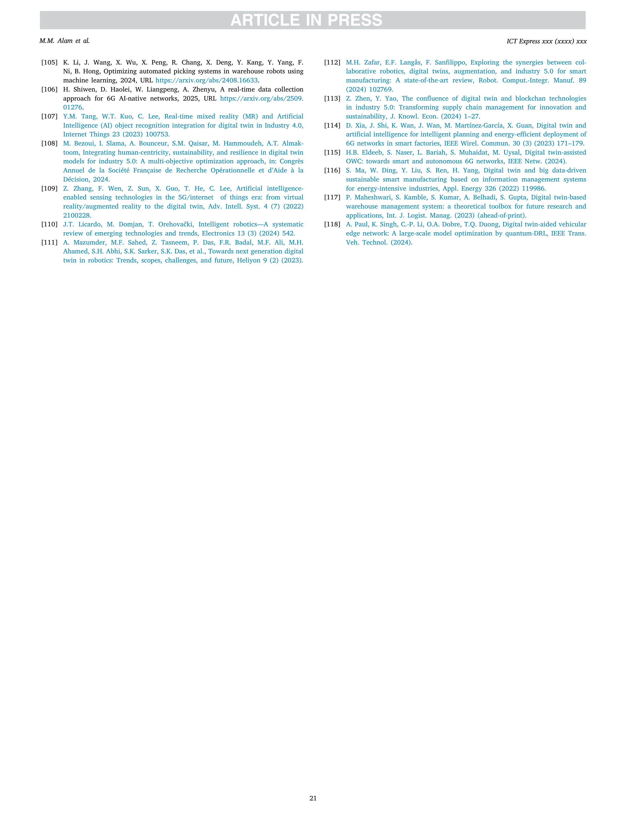 Artiﬁcial intelligence Applications for Warehouse Logistics — page 21