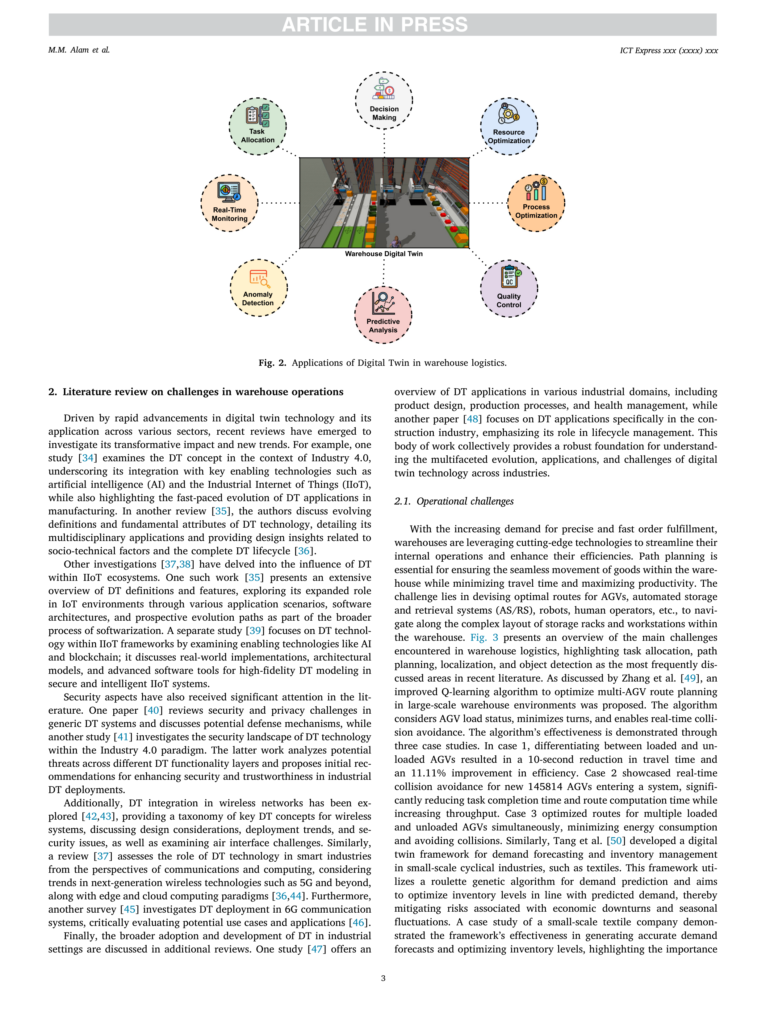 Artiﬁcial intelligence Applications for Warehouse Logistics — page 3