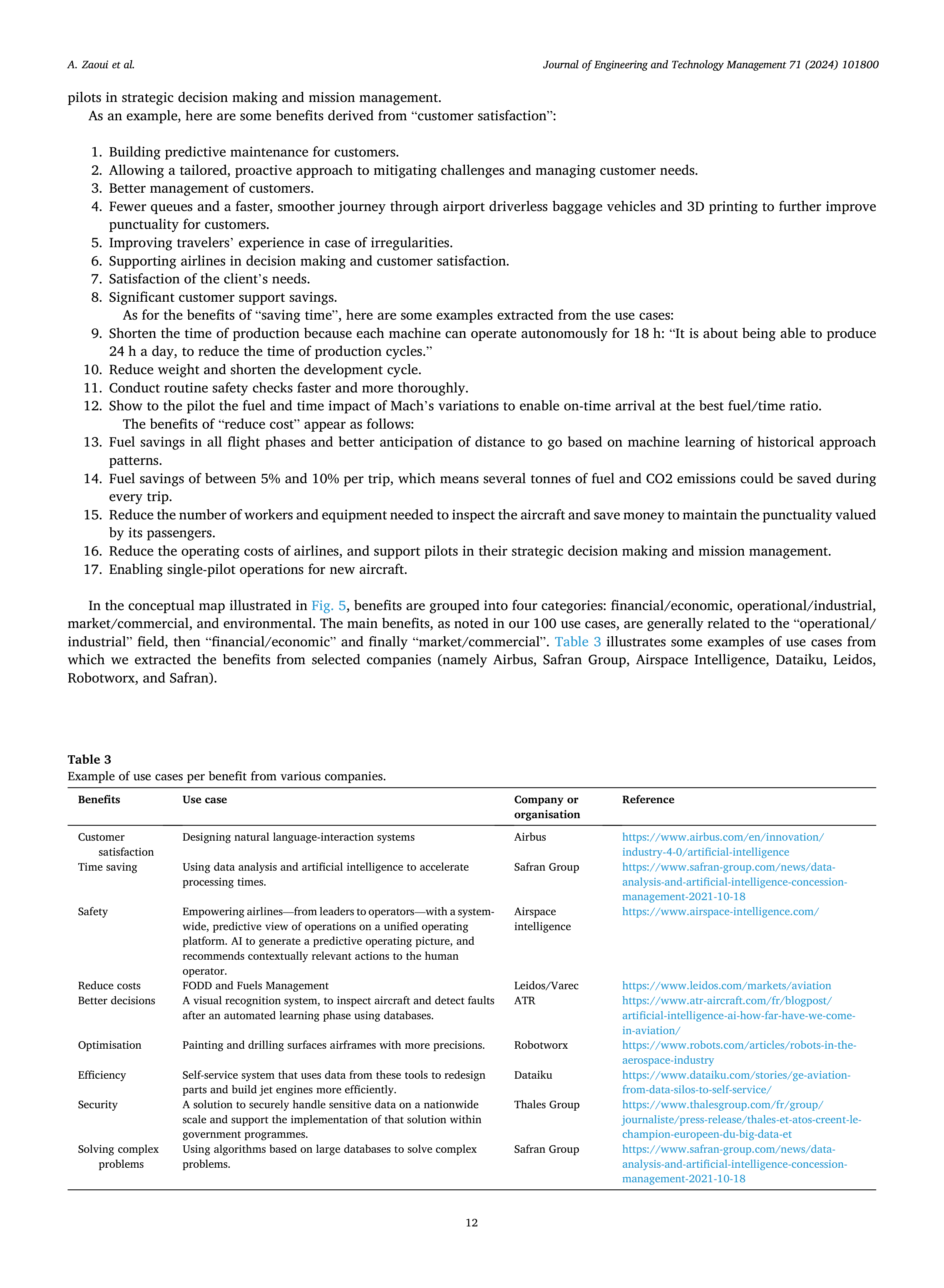 Artiﬁcial intelligence Applications in Aeronautics — page 12