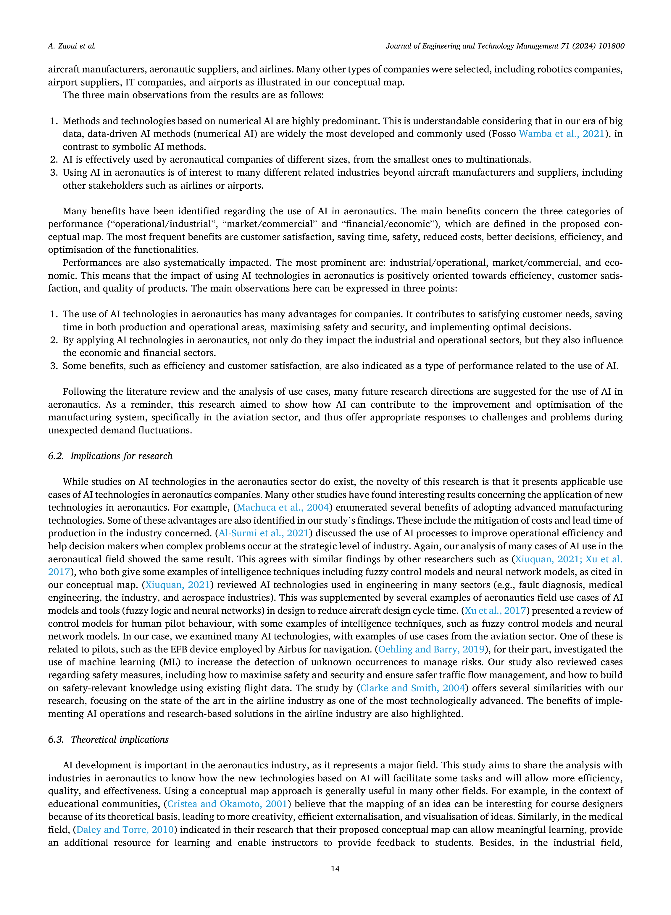 Artiﬁcial intelligence Applications in Aeronautics — page 14