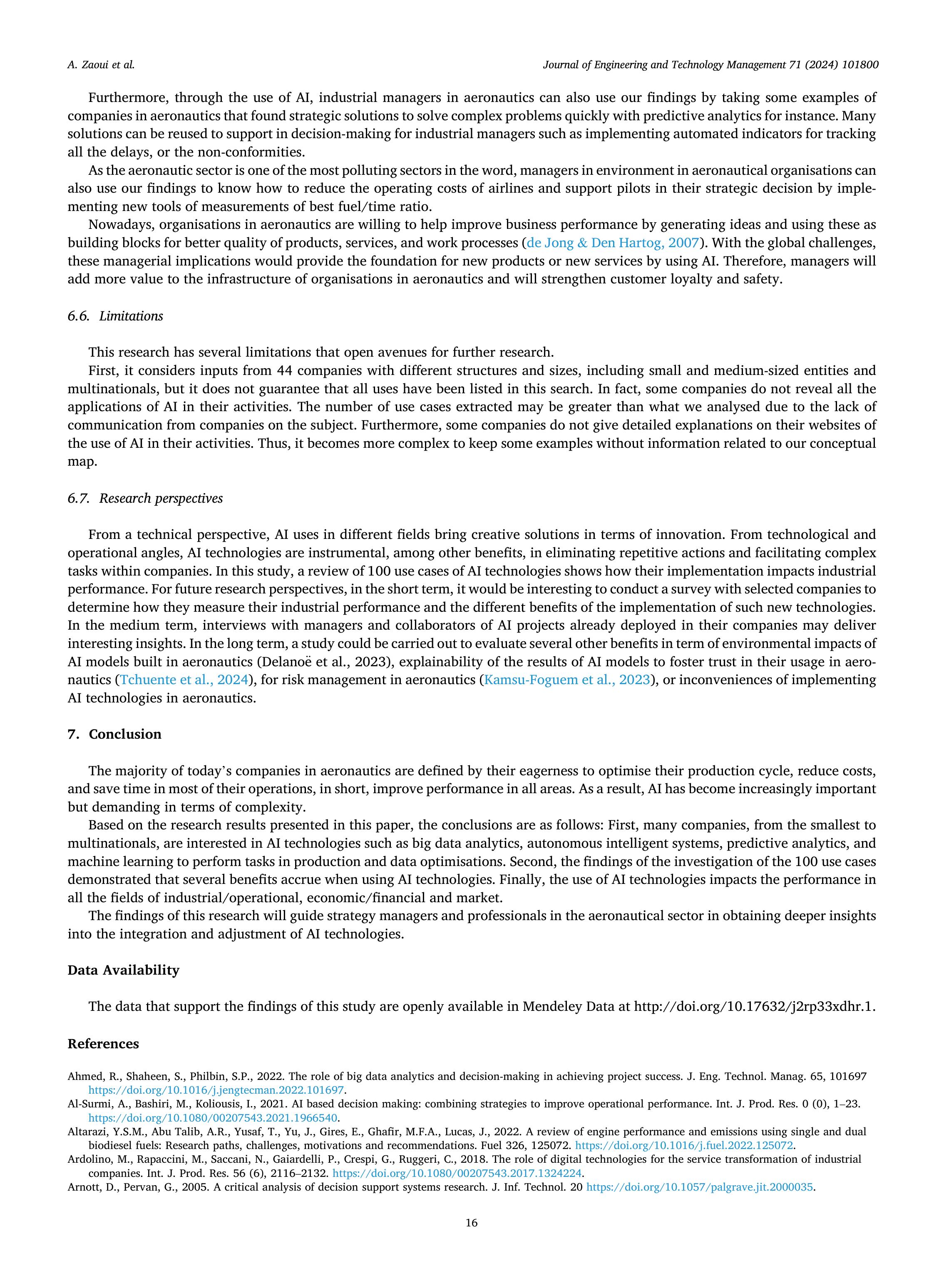 Artiﬁcial intelligence Applications in Aeronautics — page 16