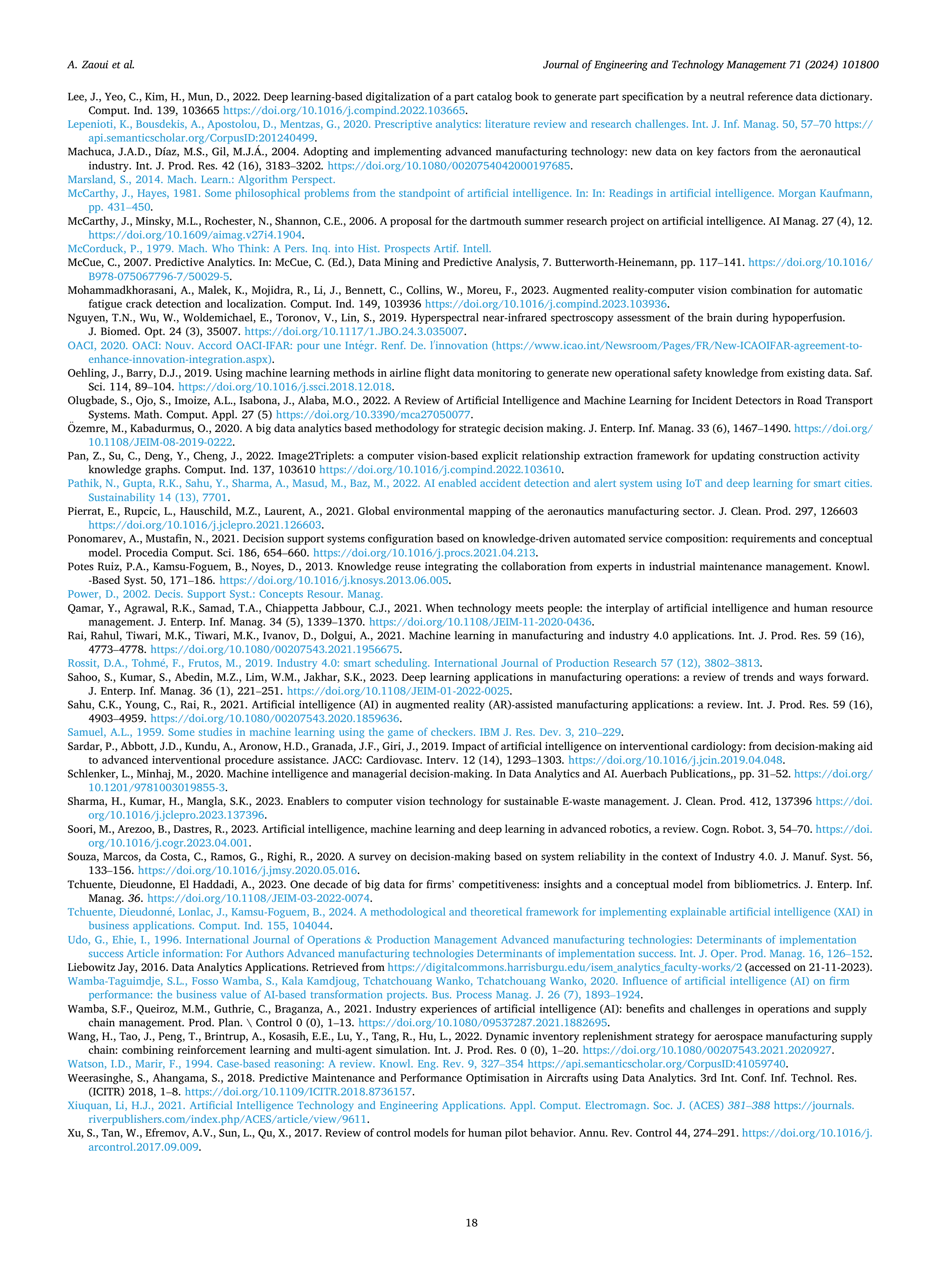 Artiﬁcial intelligence Applications in Aeronautics — page 18