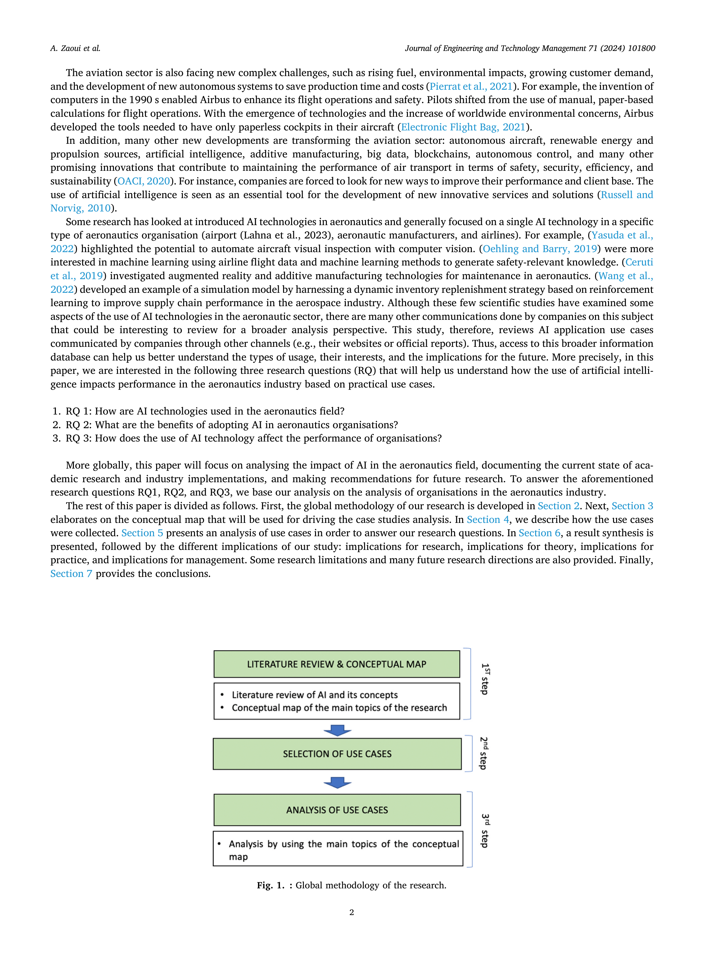 Artiﬁcial intelligence Applications in Aeronautics — page 2
