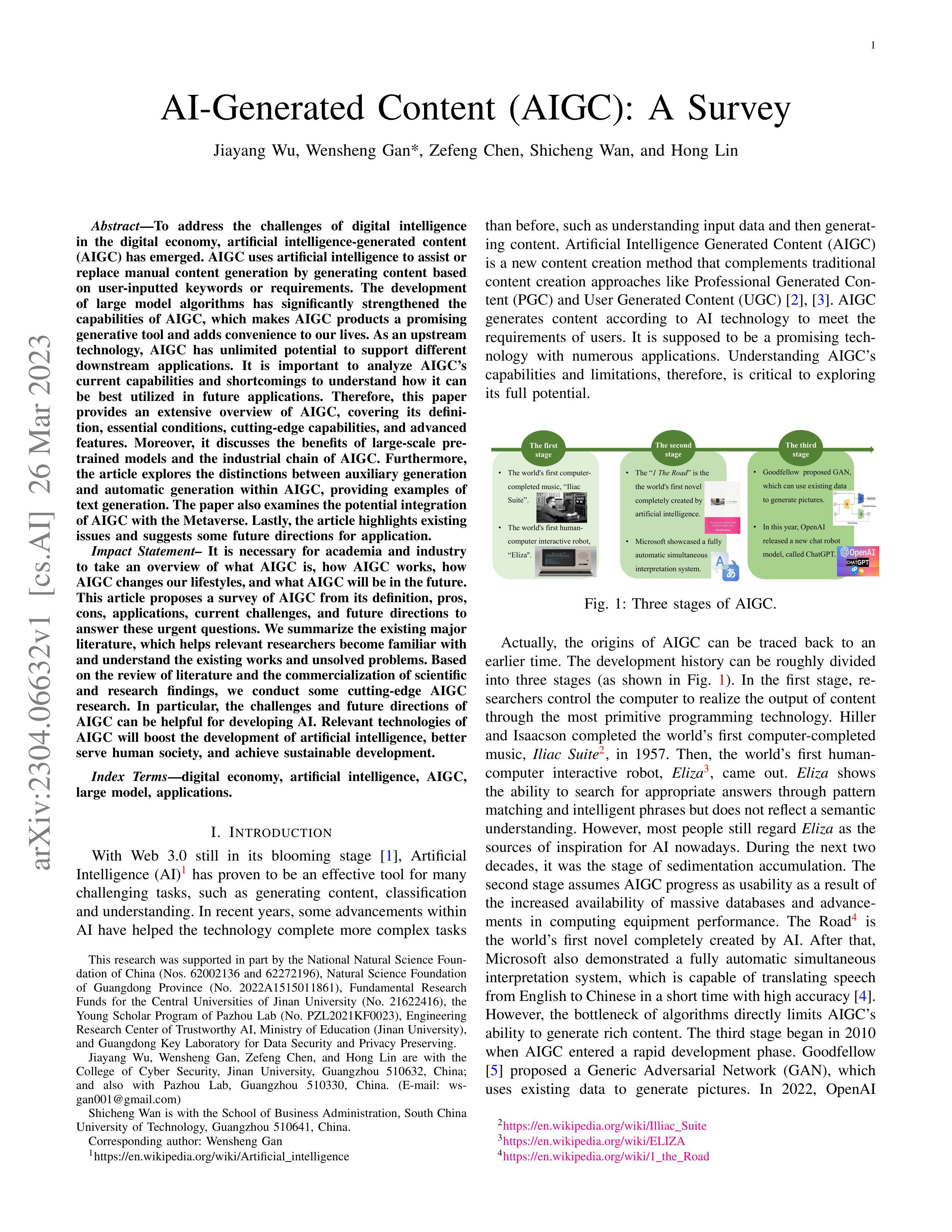 Artiﬁcial intelligence Applications in Content Creation — page 1