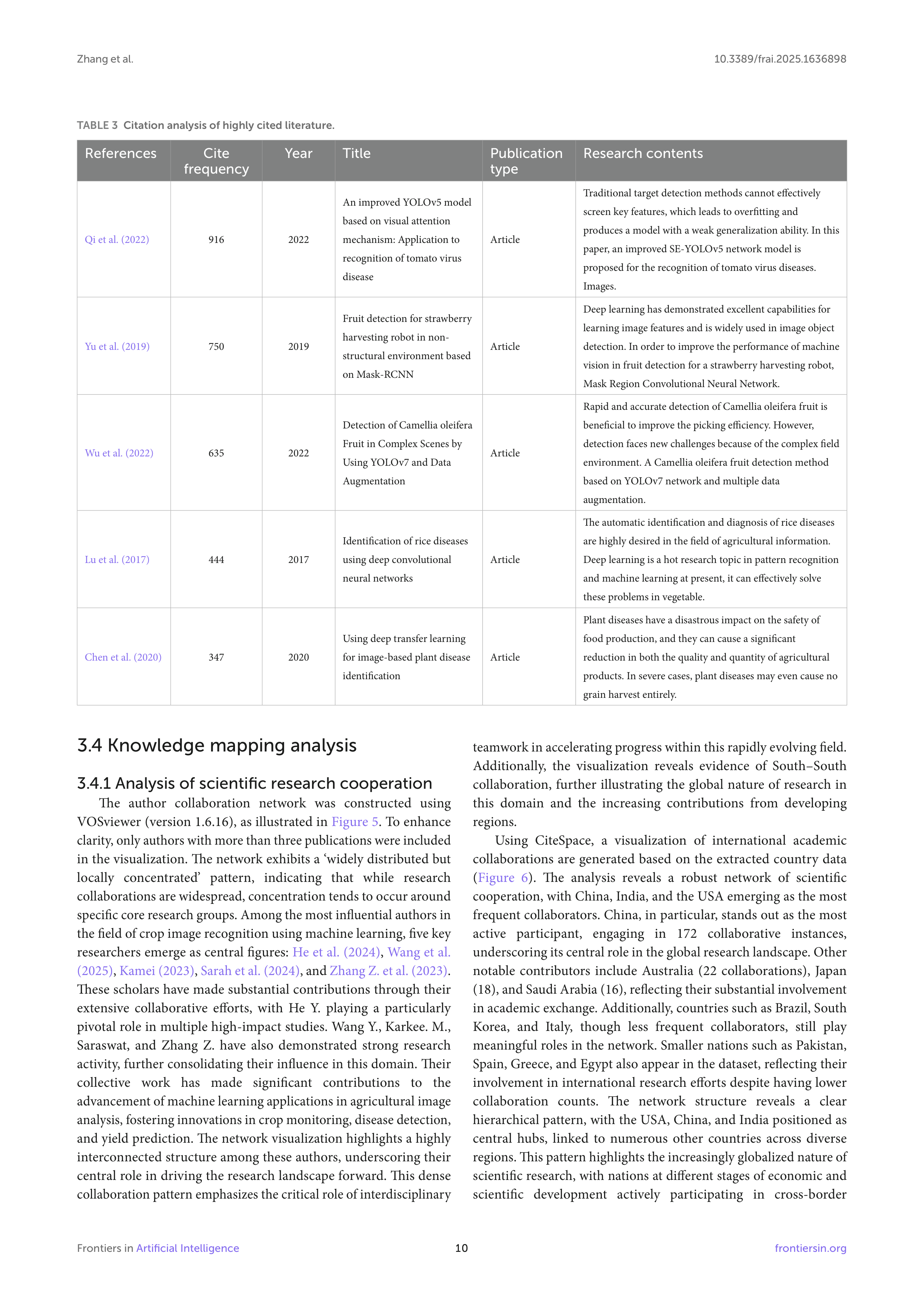 Artiﬁcial intelligence Applications in Crop Monitoring — page 10
