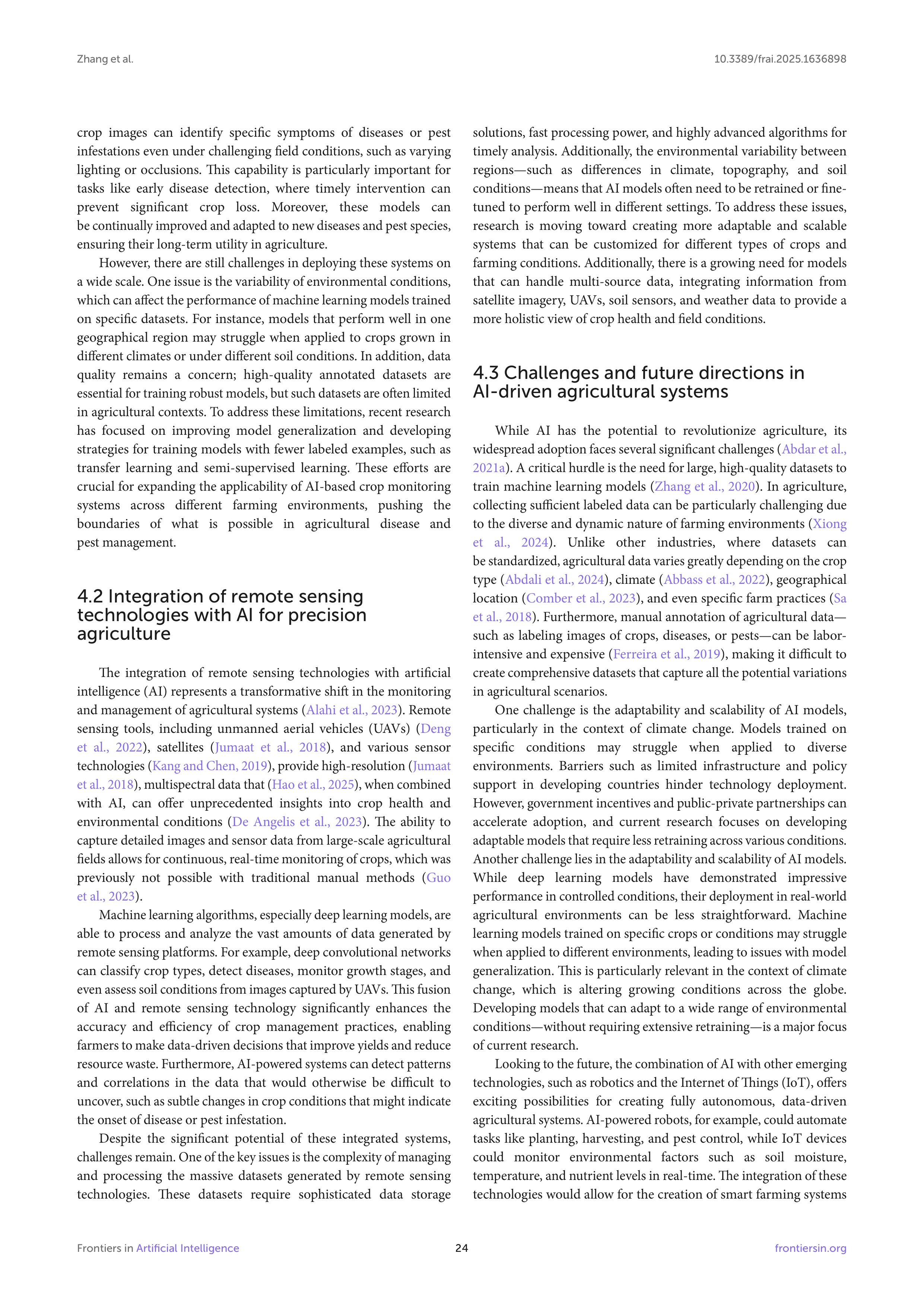 Artiﬁcial intelligence Applications in Crop Monitoring — page 24