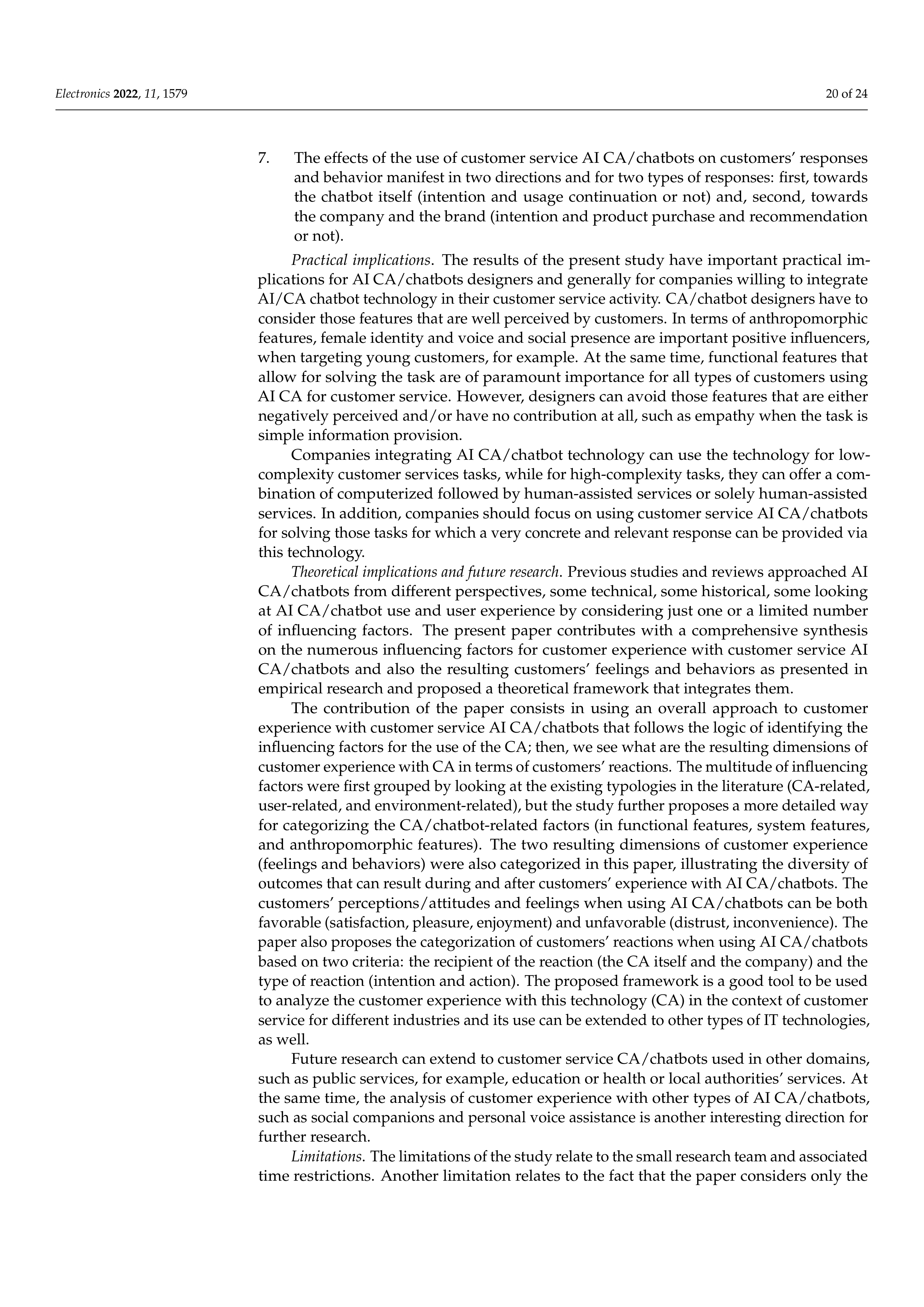 Artiﬁcial intelligence Applications in Customer Service — page 20