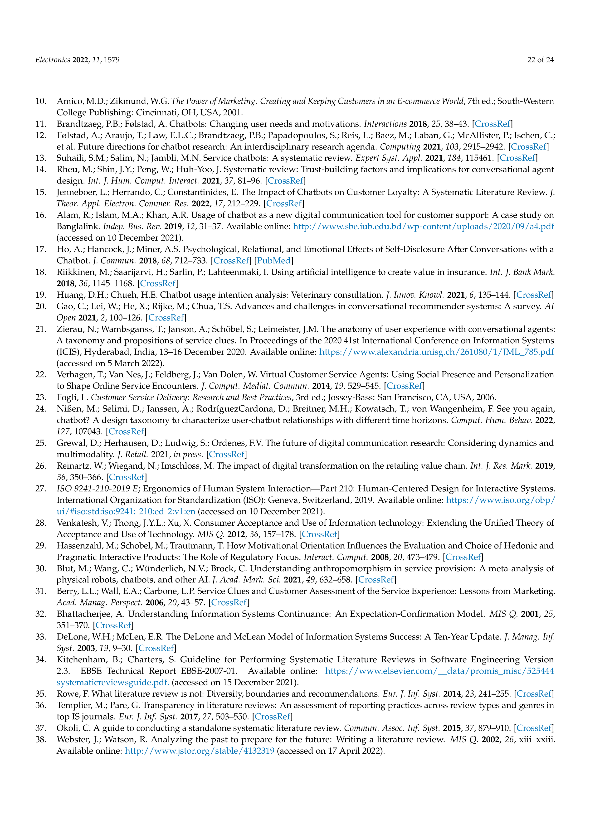 Artiﬁcial intelligence Applications in Customer Service — page 22