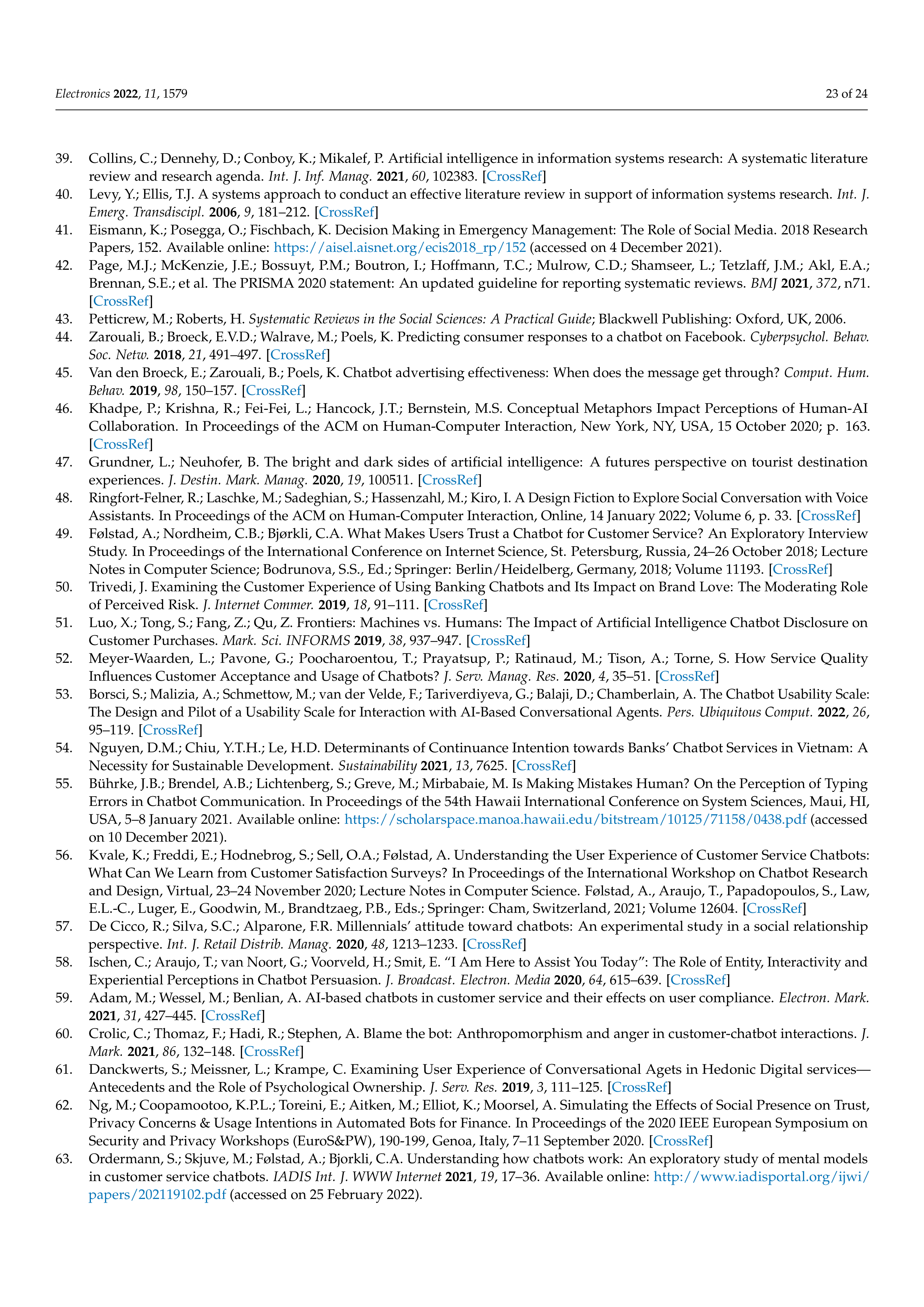 Artiﬁcial intelligence Applications in Customer Service — page 23
