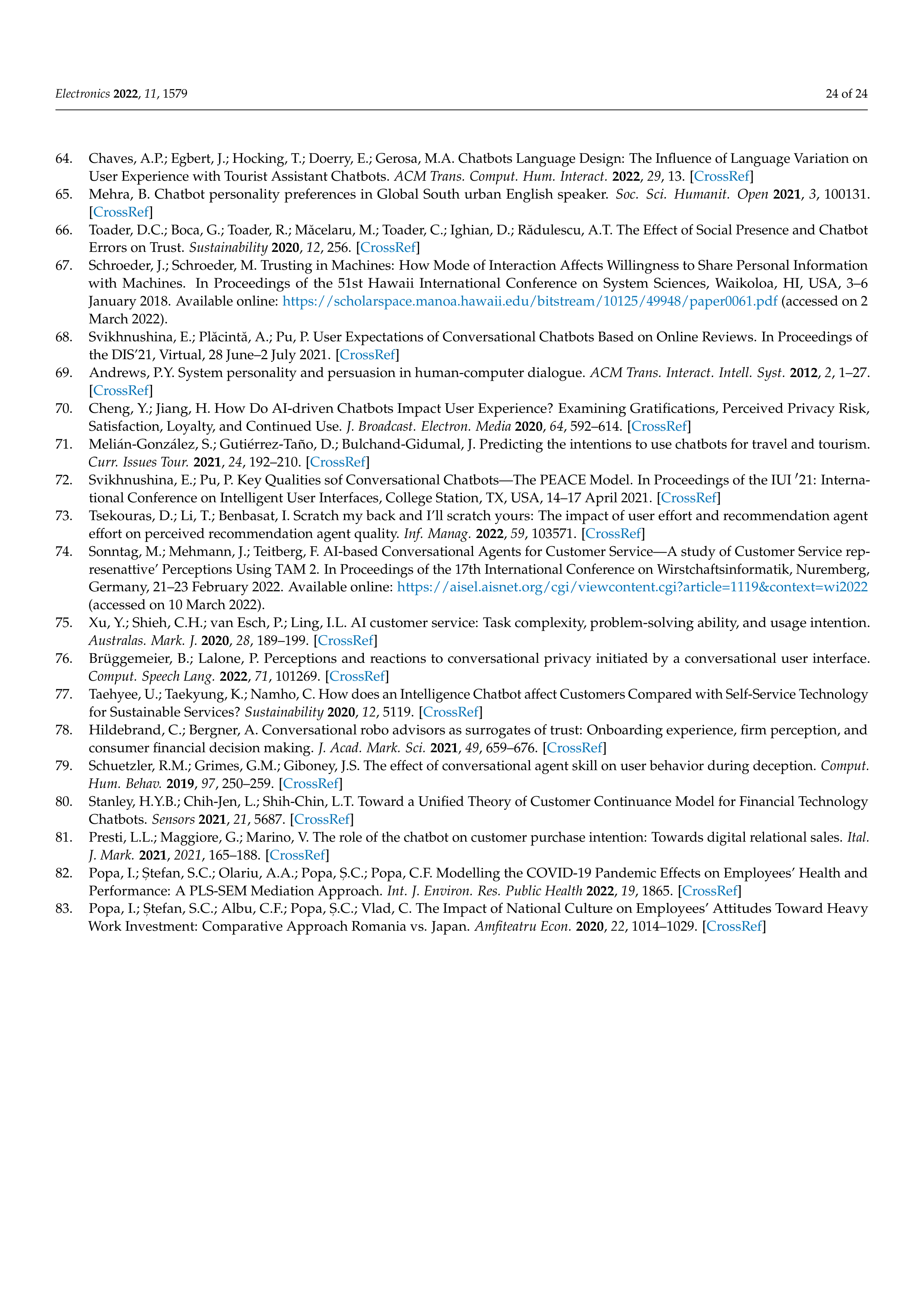 Artiﬁcial intelligence Applications in Customer Service — page 24