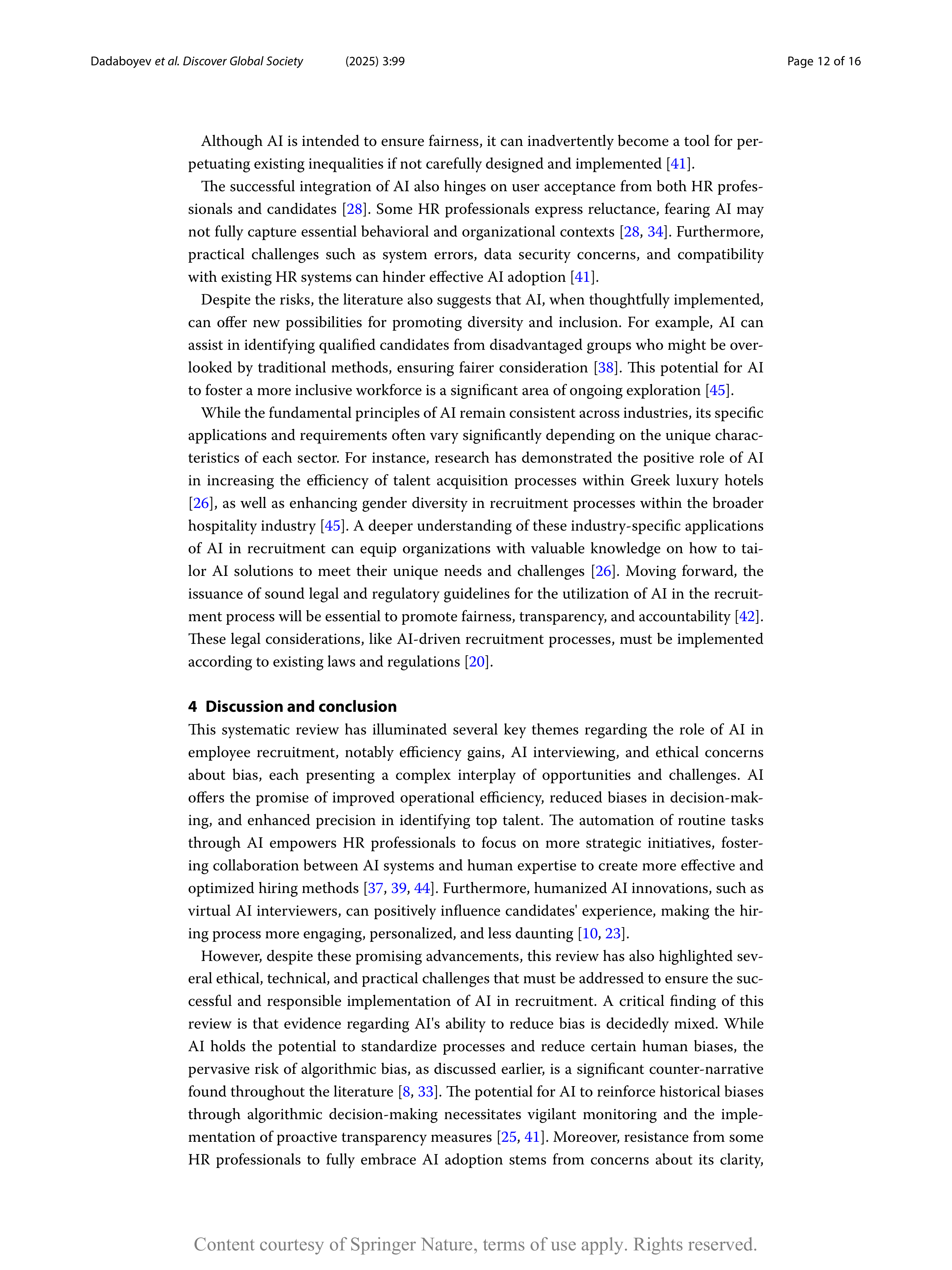 Artiﬁcial intelligence Applications in Employee Recruitment — page 12