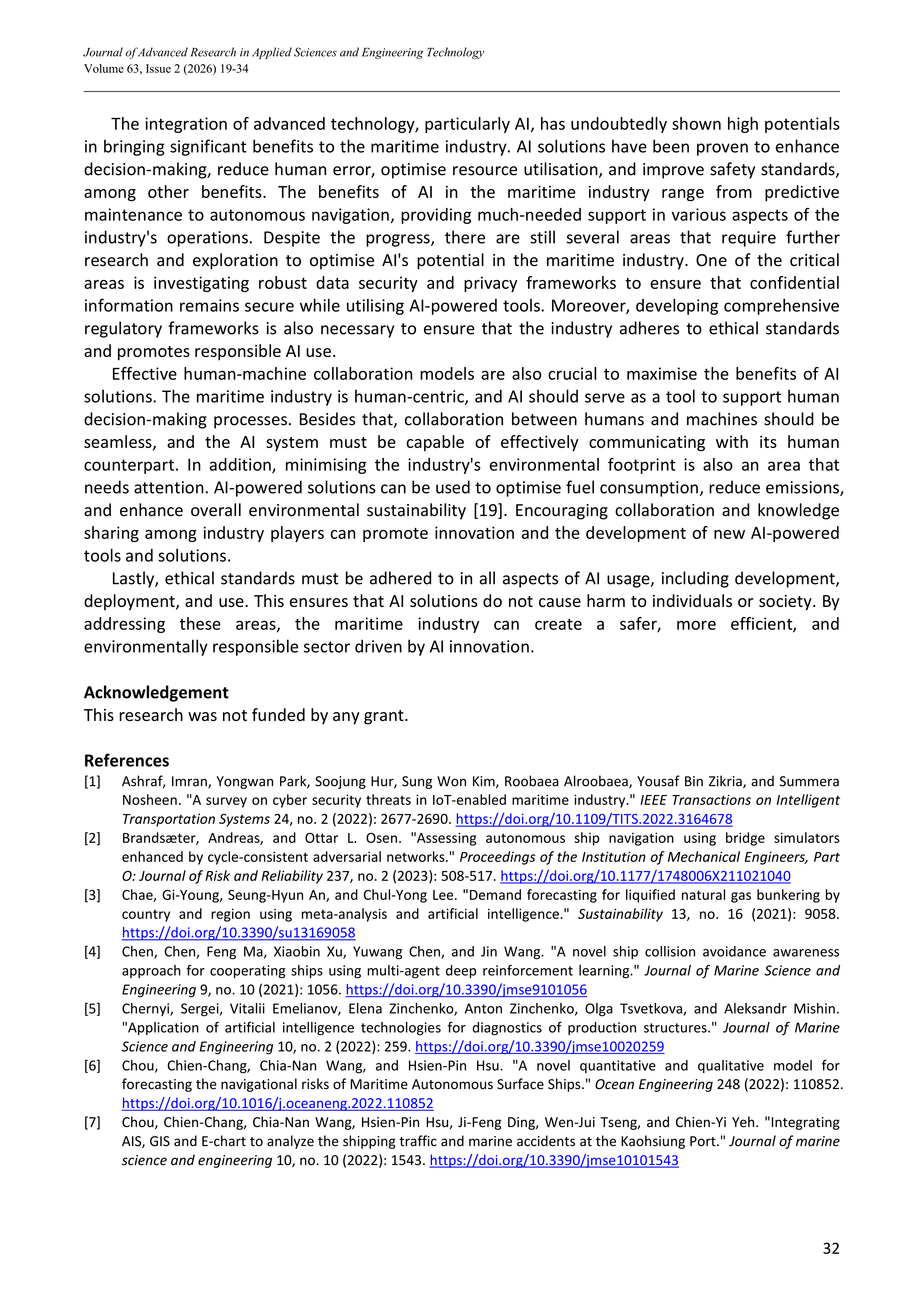 Artiﬁcial intelligence Applications in Maritime Industry — page 14