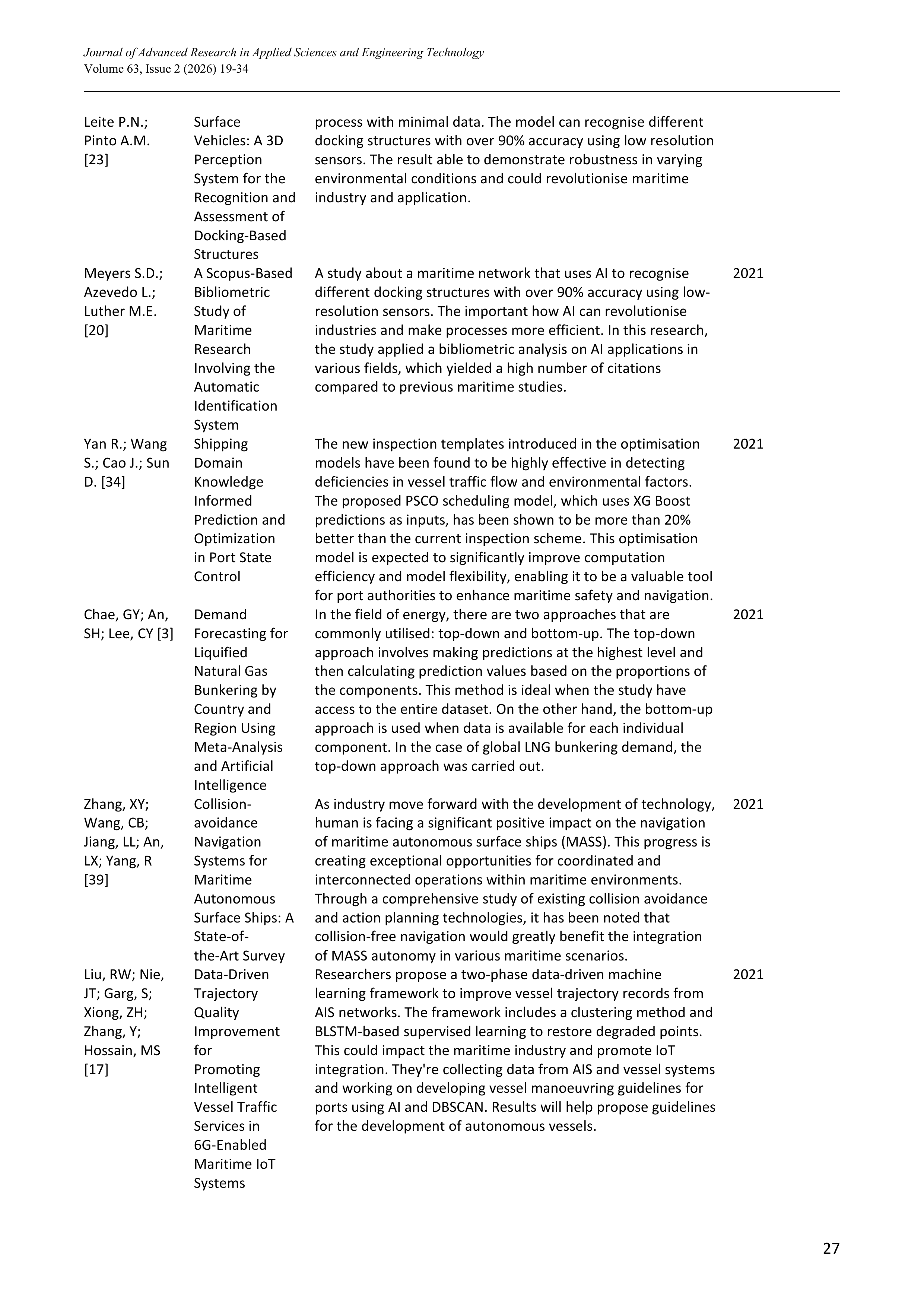 Artiﬁcial intelligence Applications in Maritime Industry — page 9