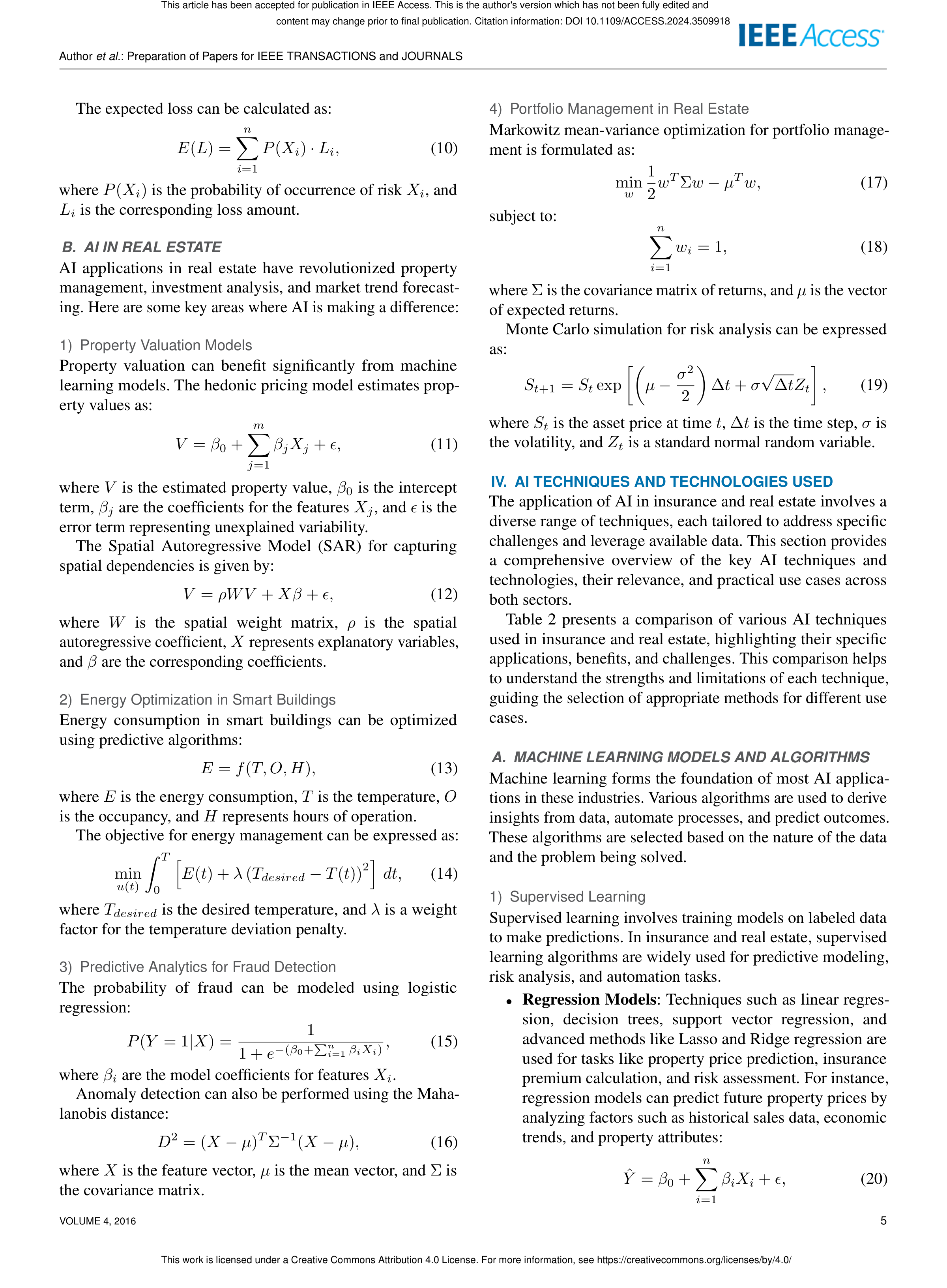 Artiﬁcial intelligence Applications in Real Estate — page 5