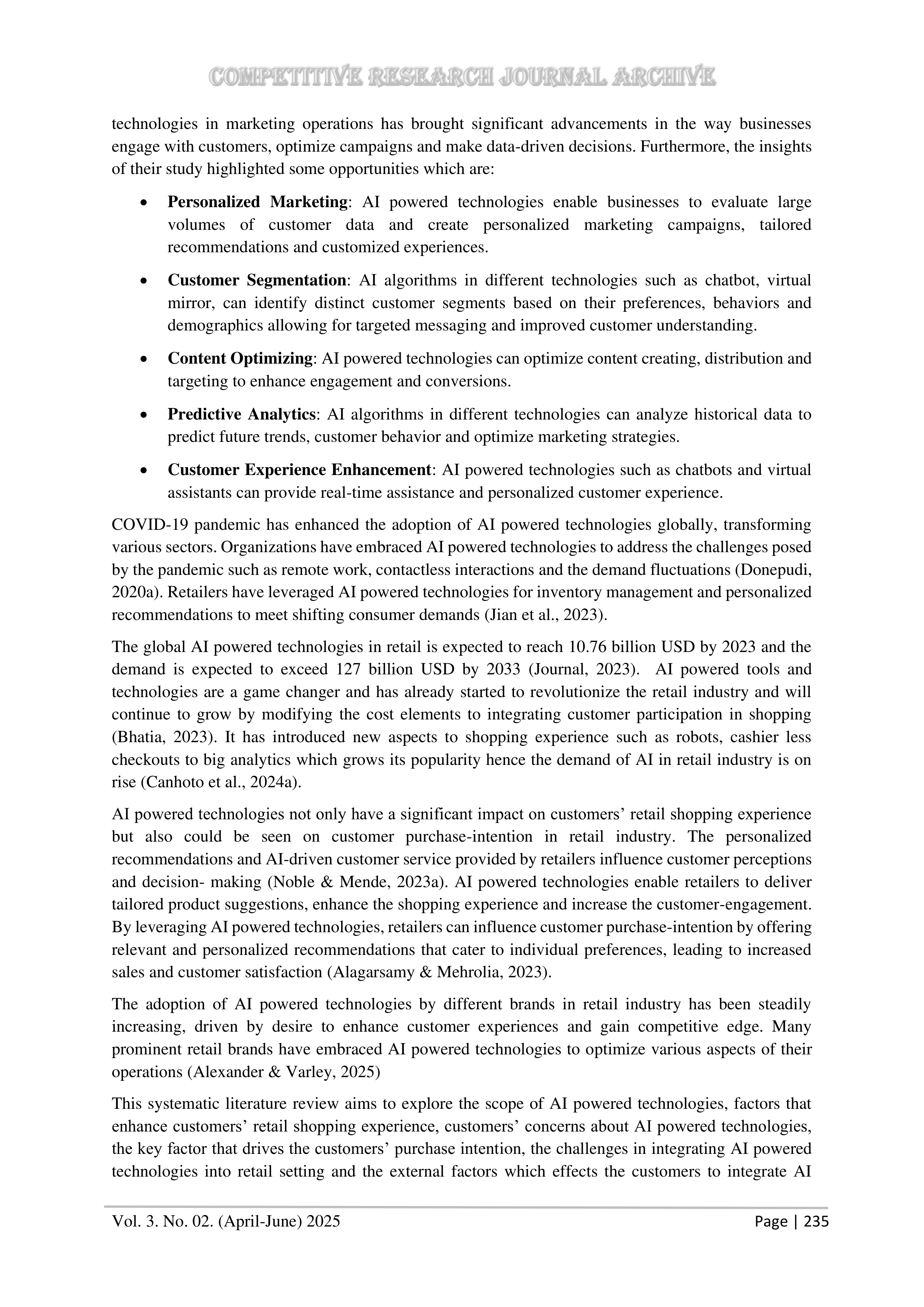 Artiﬁcial intelligence Applications in Retail Shopping — page 2