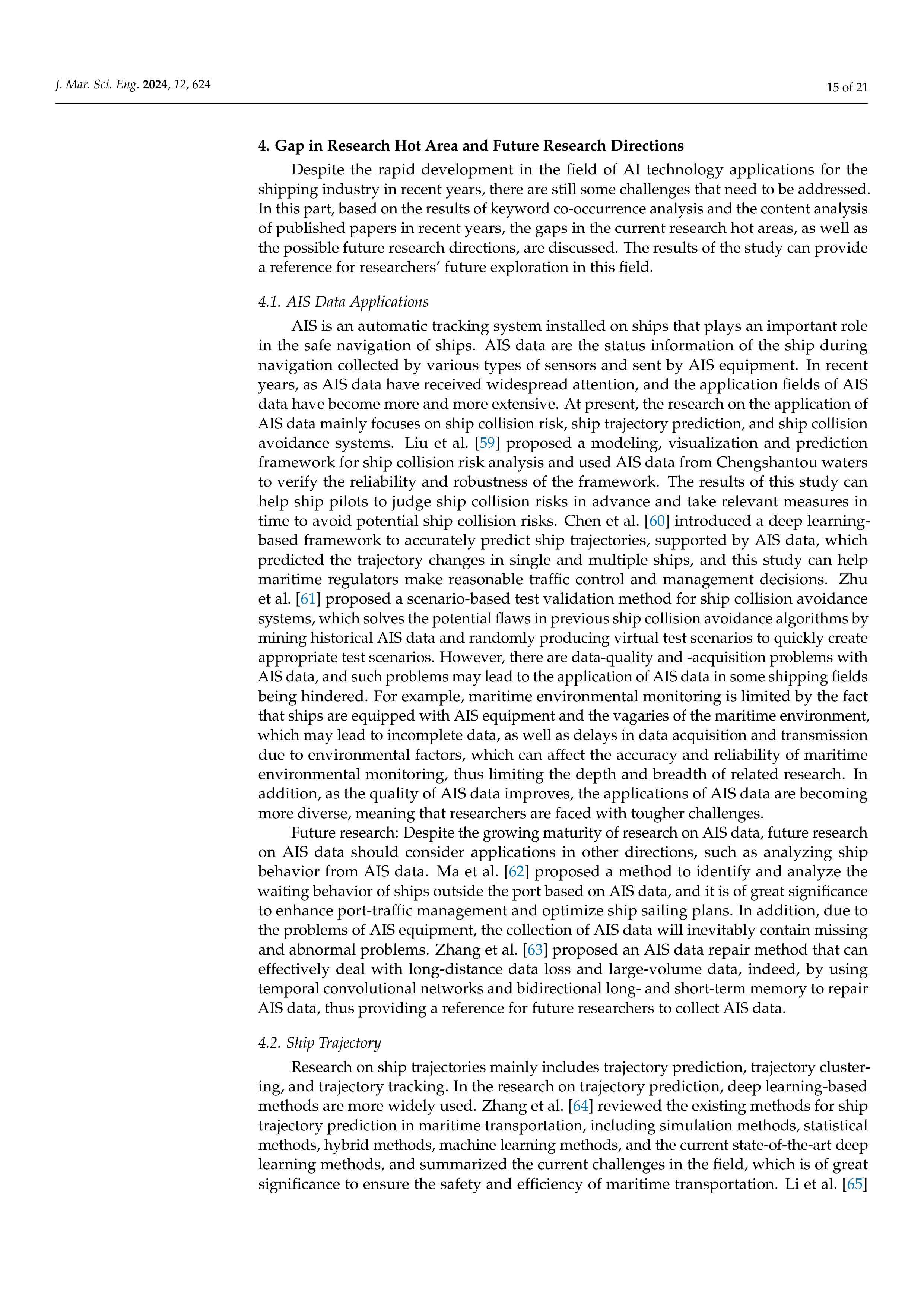 Artiﬁcial intelligence Applications in Shipping — page 15