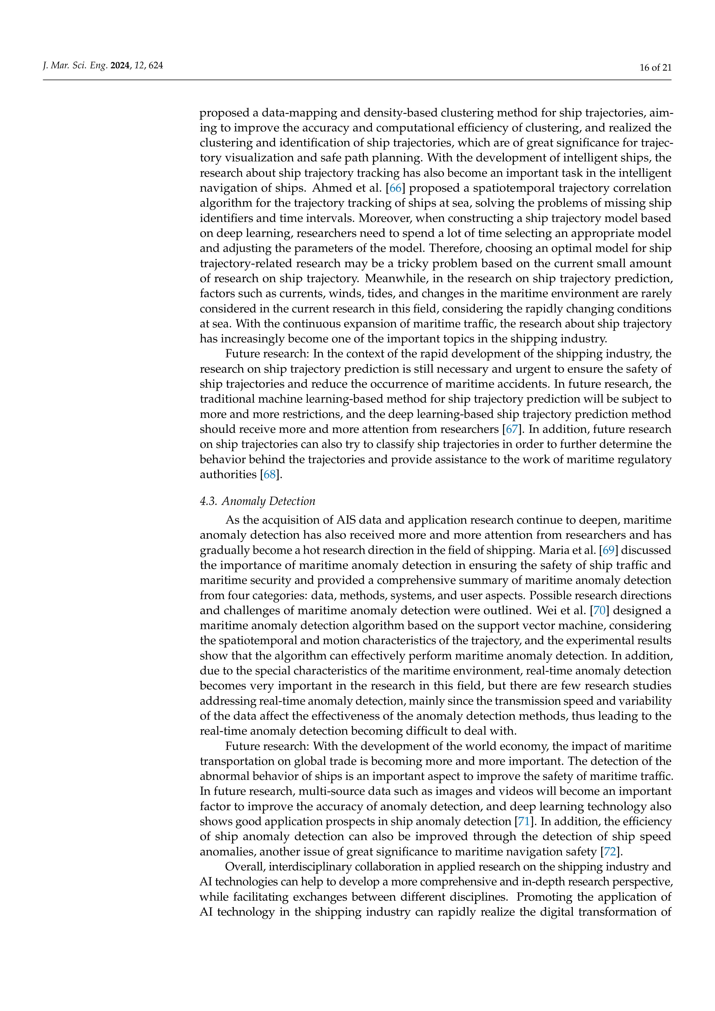 Artiﬁcial intelligence Applications in Shipping — page 16