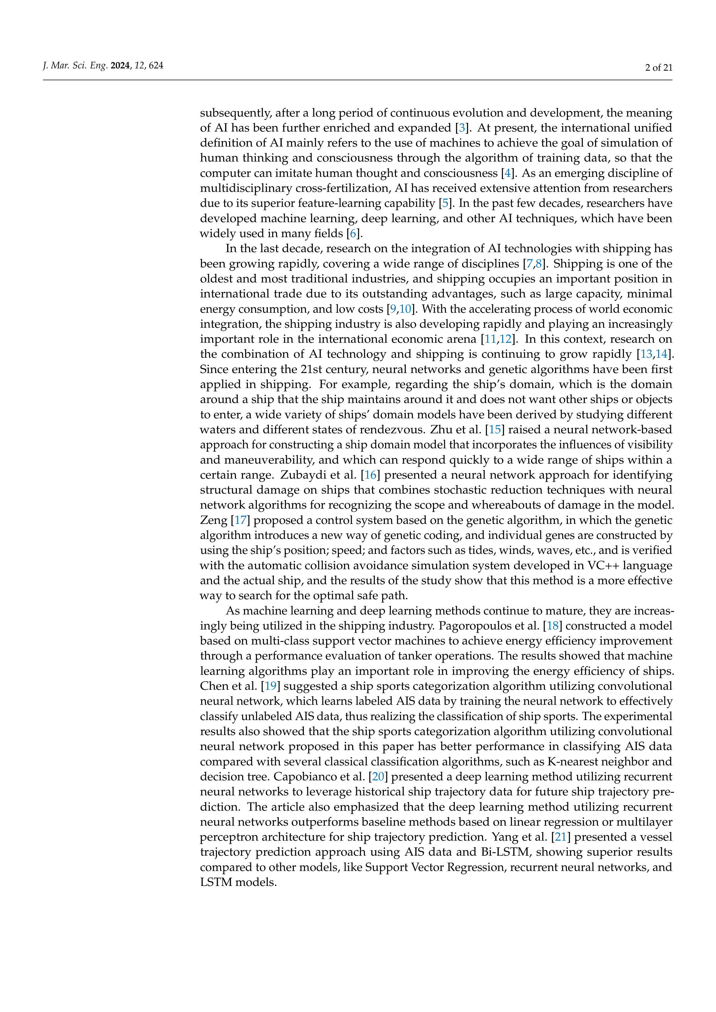 Artiﬁcial intelligence Applications in Shipping — page 2
