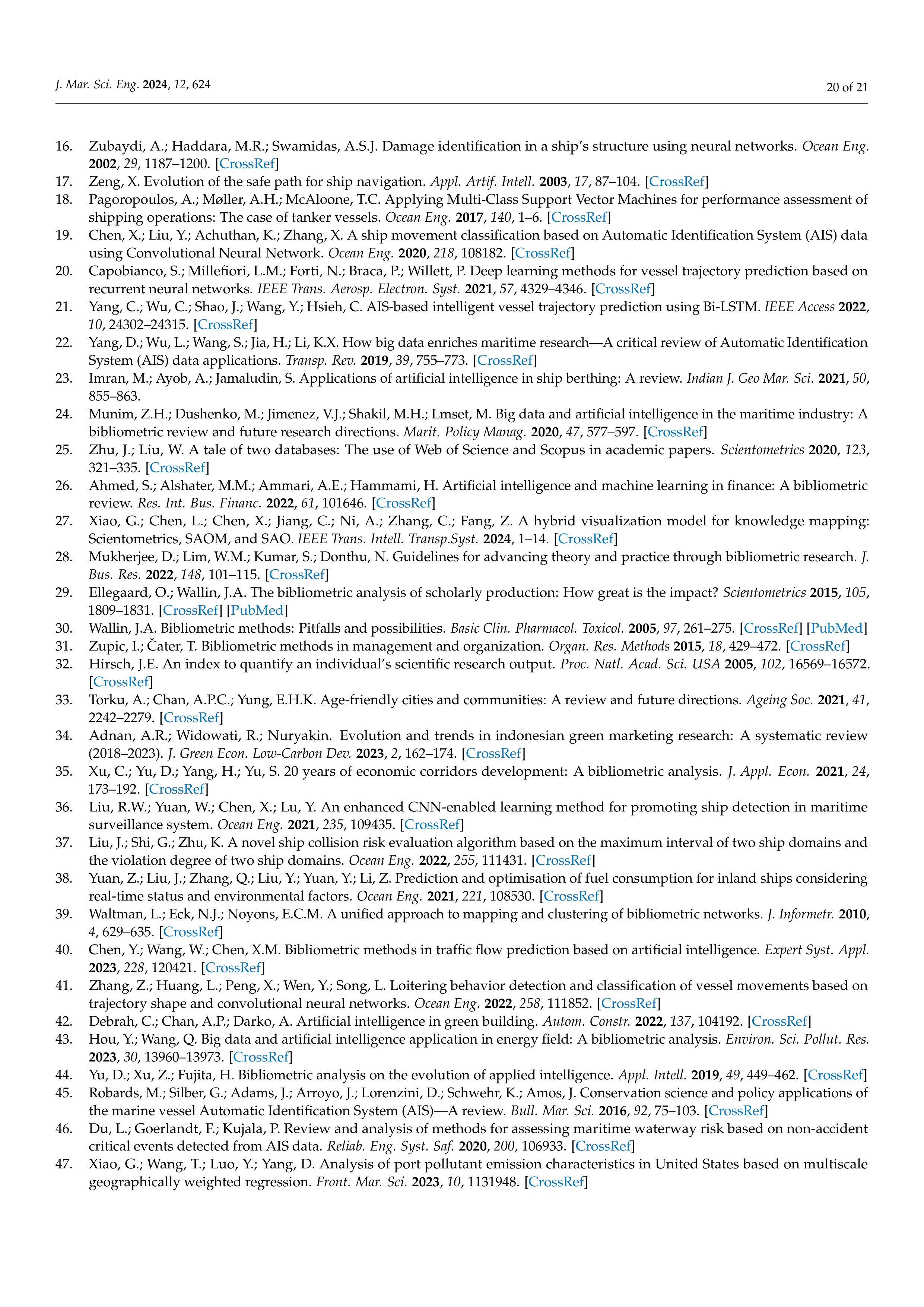 Artiﬁcial intelligence Applications in Shipping — page 20