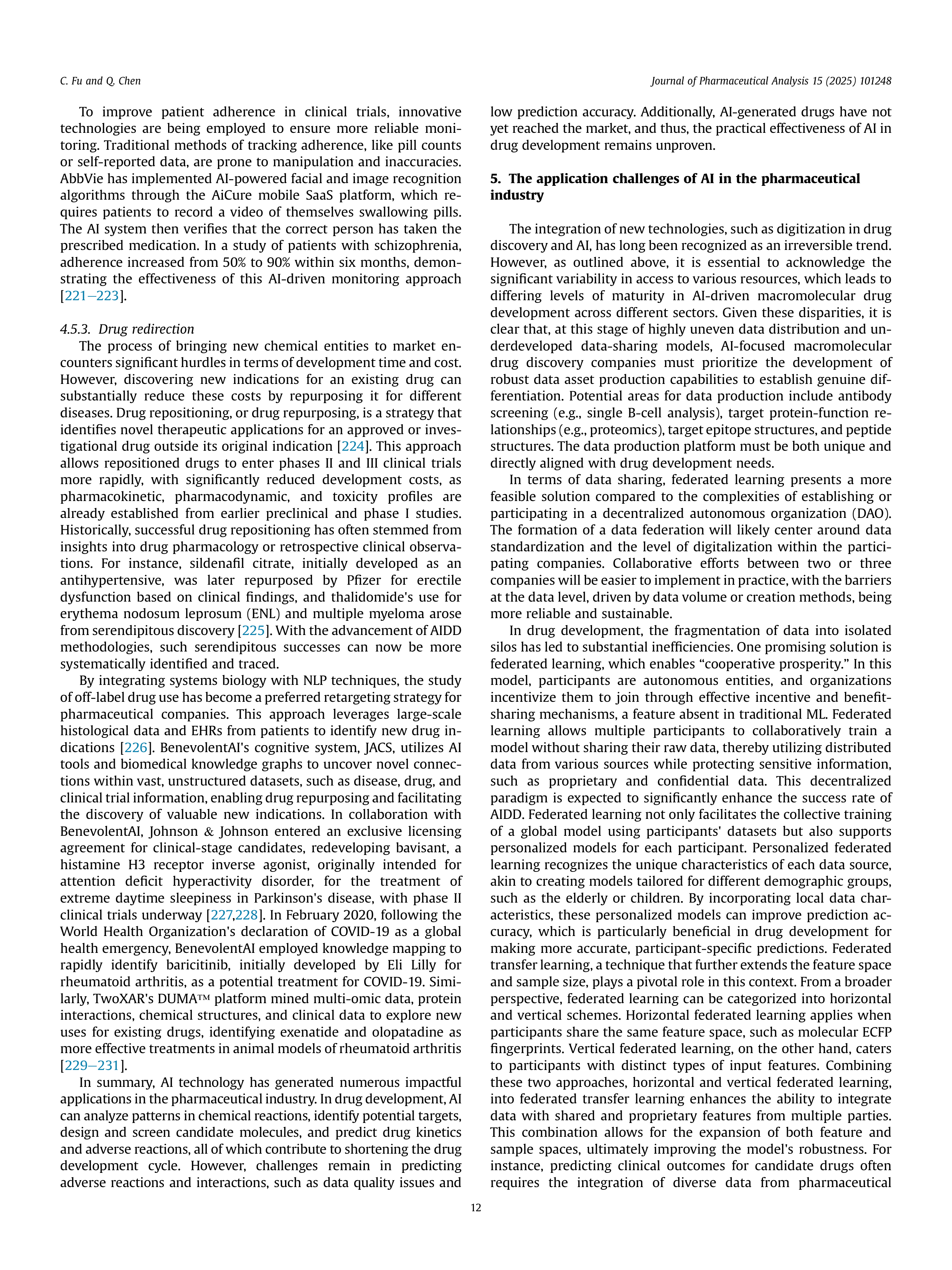 Artiﬁcial Intelligence Applications in Drug Discovery — page 12