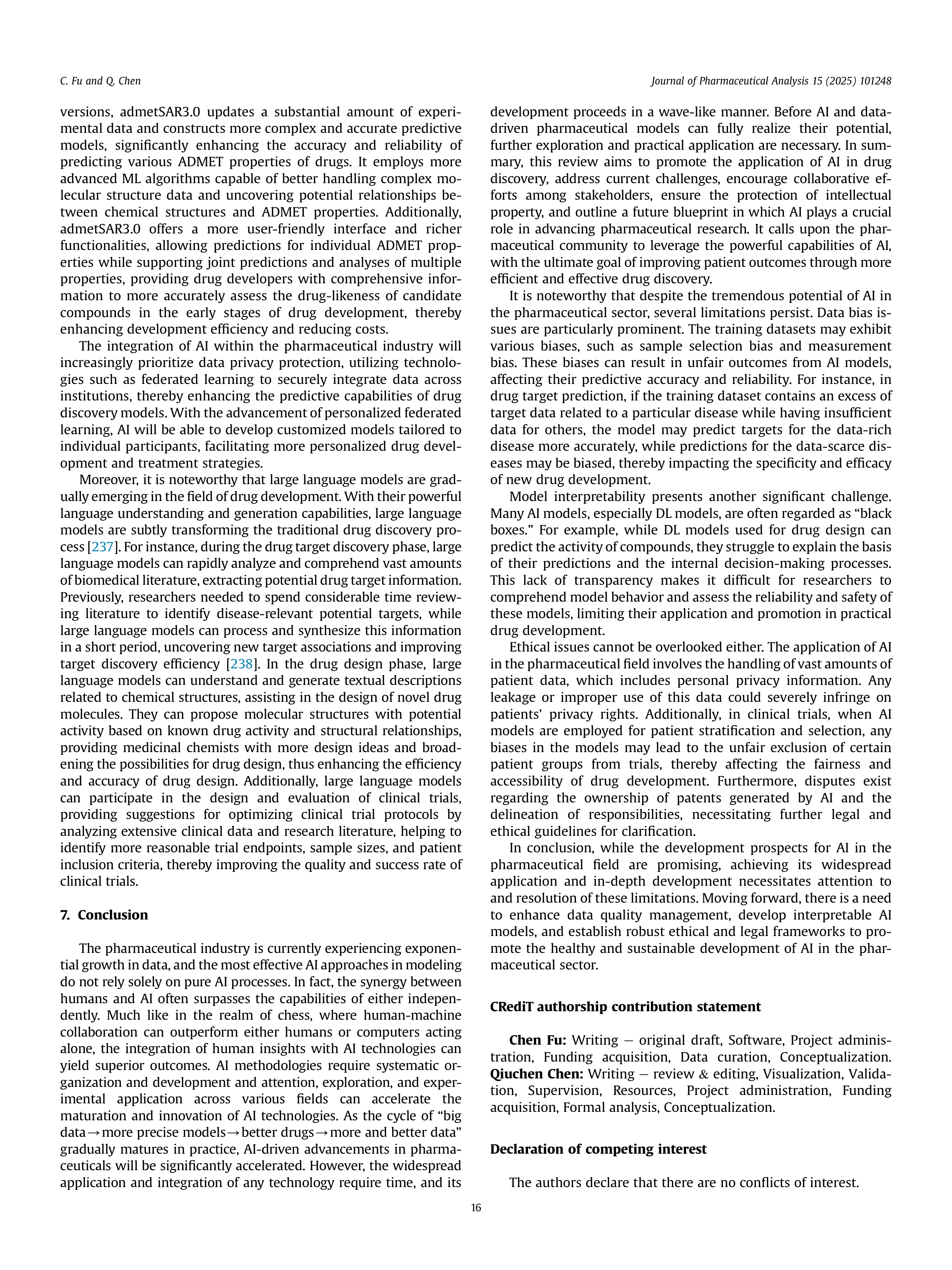 Artiﬁcial Intelligence Applications in Drug Discovery — page 16
