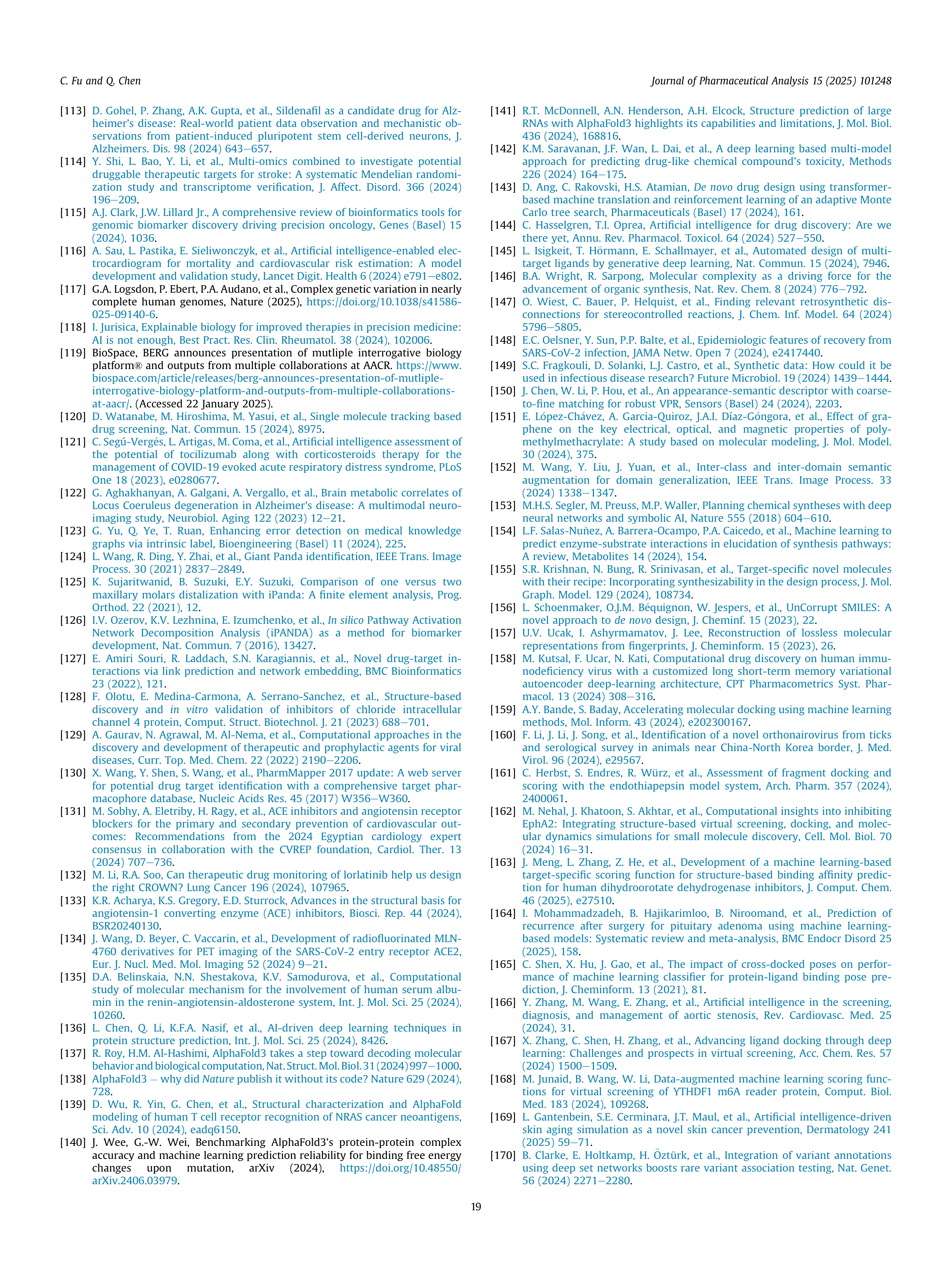 Artiﬁcial Intelligence Applications in Drug Discovery — page 19