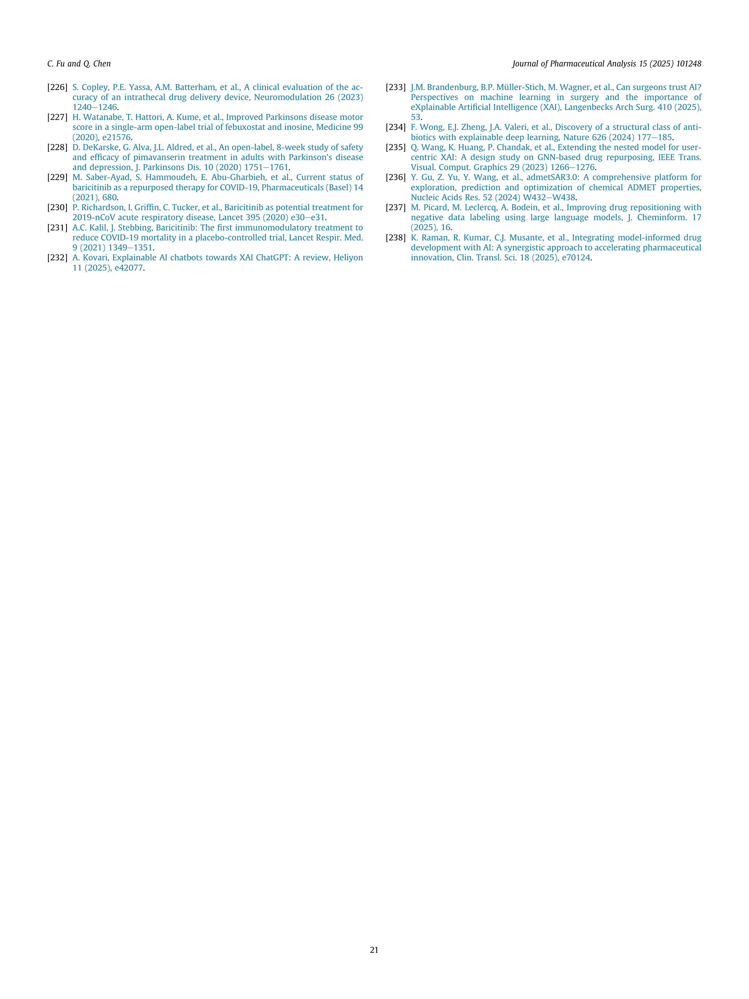 Artiﬁcial Intelligence Applications in Drug Discovery — page 21