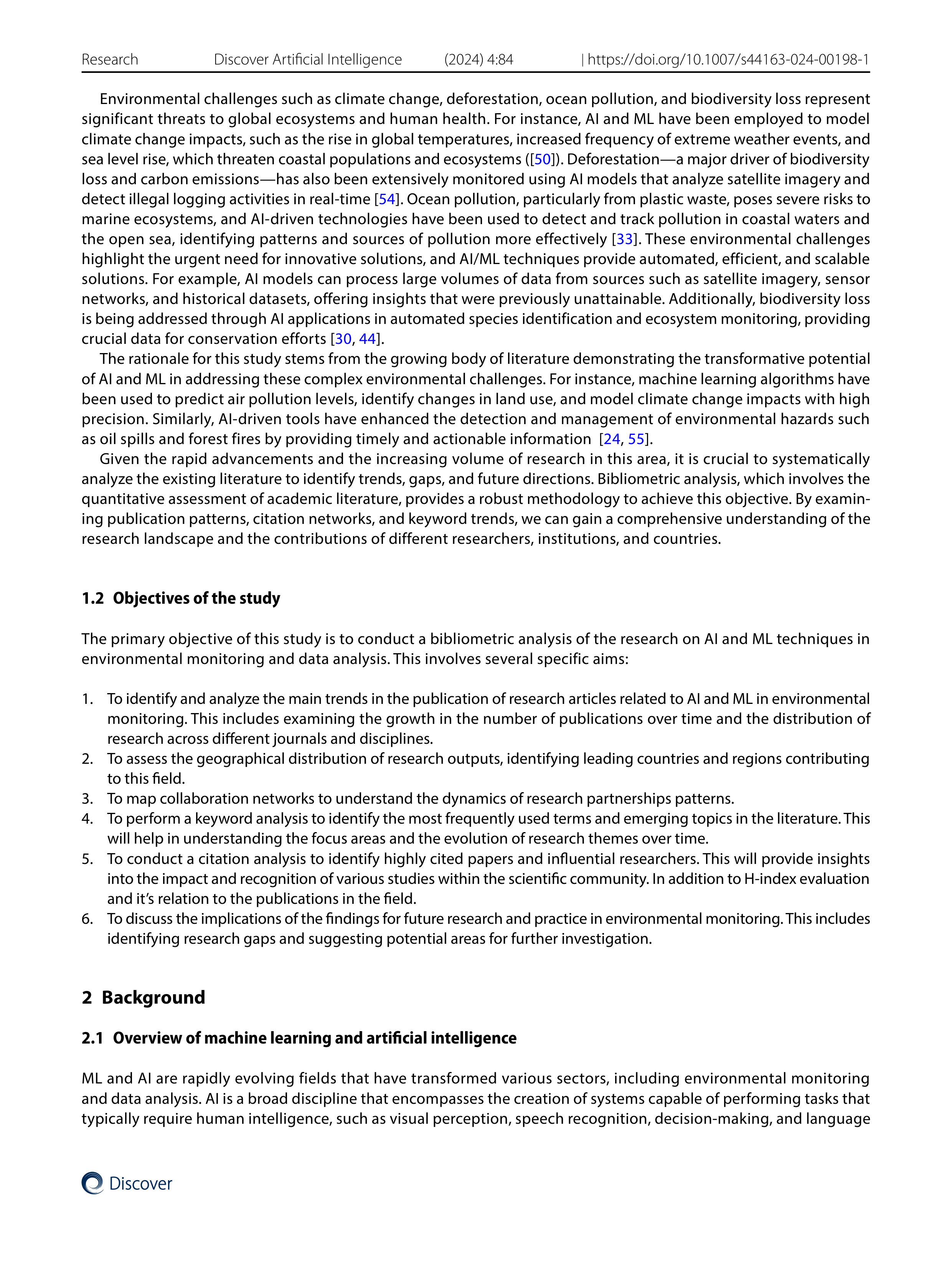 Artiﬁcial intelligence Applications in Environmental Monitoring — page 2