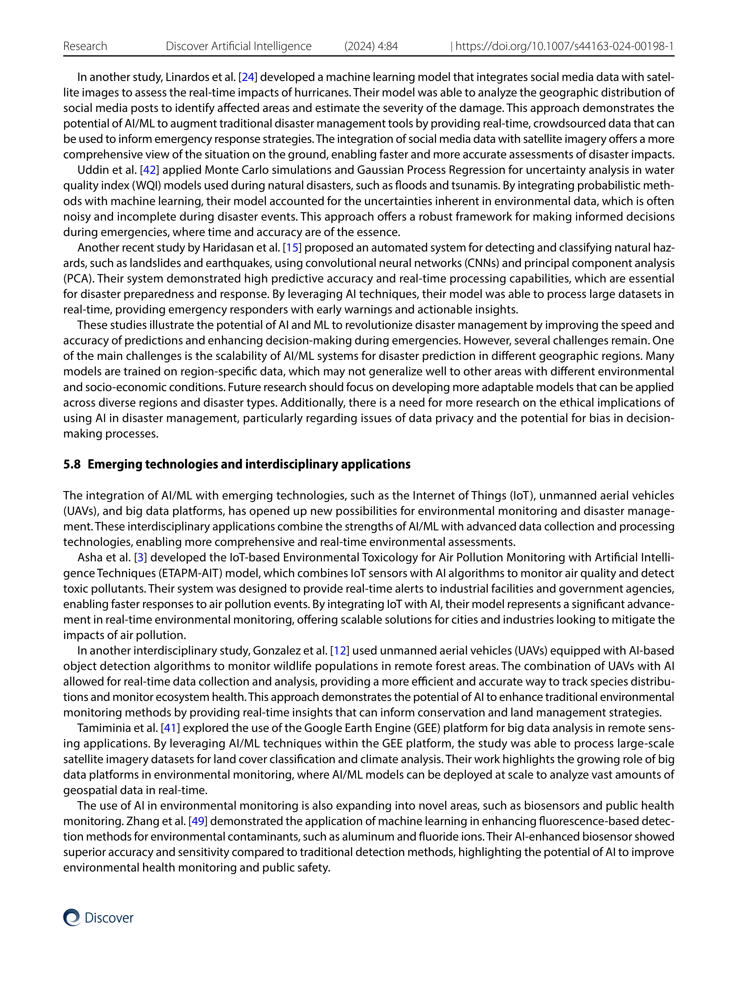 Artiﬁcial intelligence Applications in Environmental Monitoring — page 20