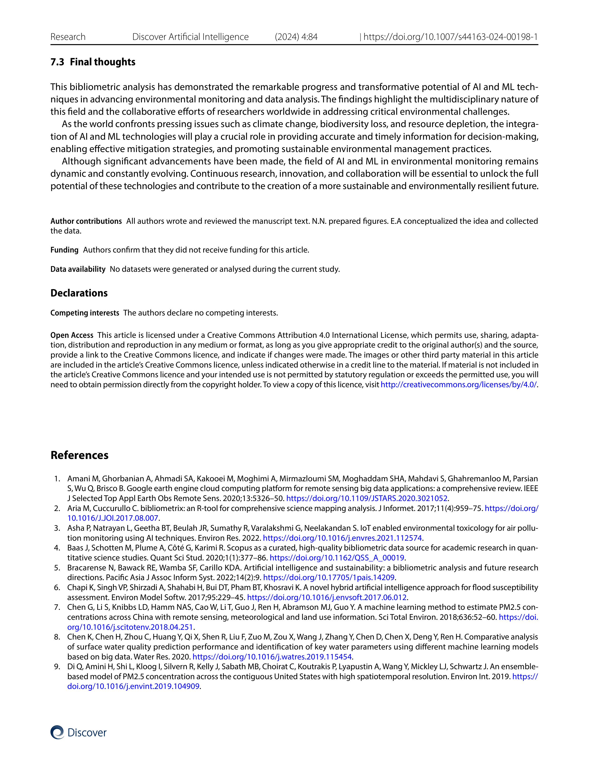 Artiﬁcial intelligence Applications in Environmental Monitoring — page 24