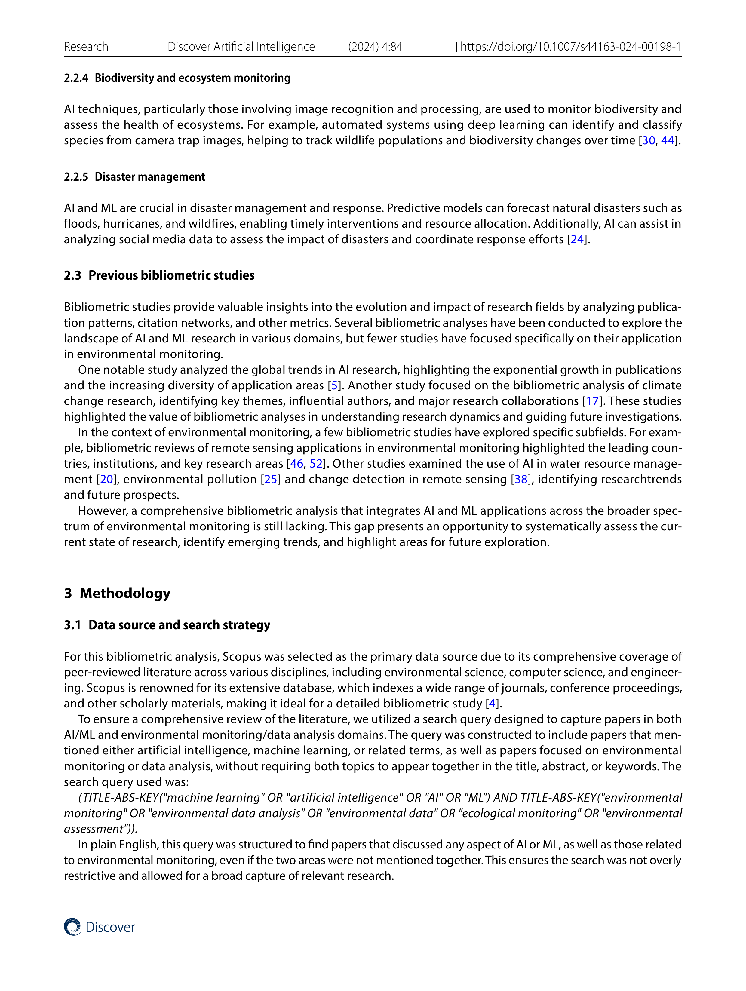 Artiﬁcial intelligence Applications in Environmental Monitoring — page 4
