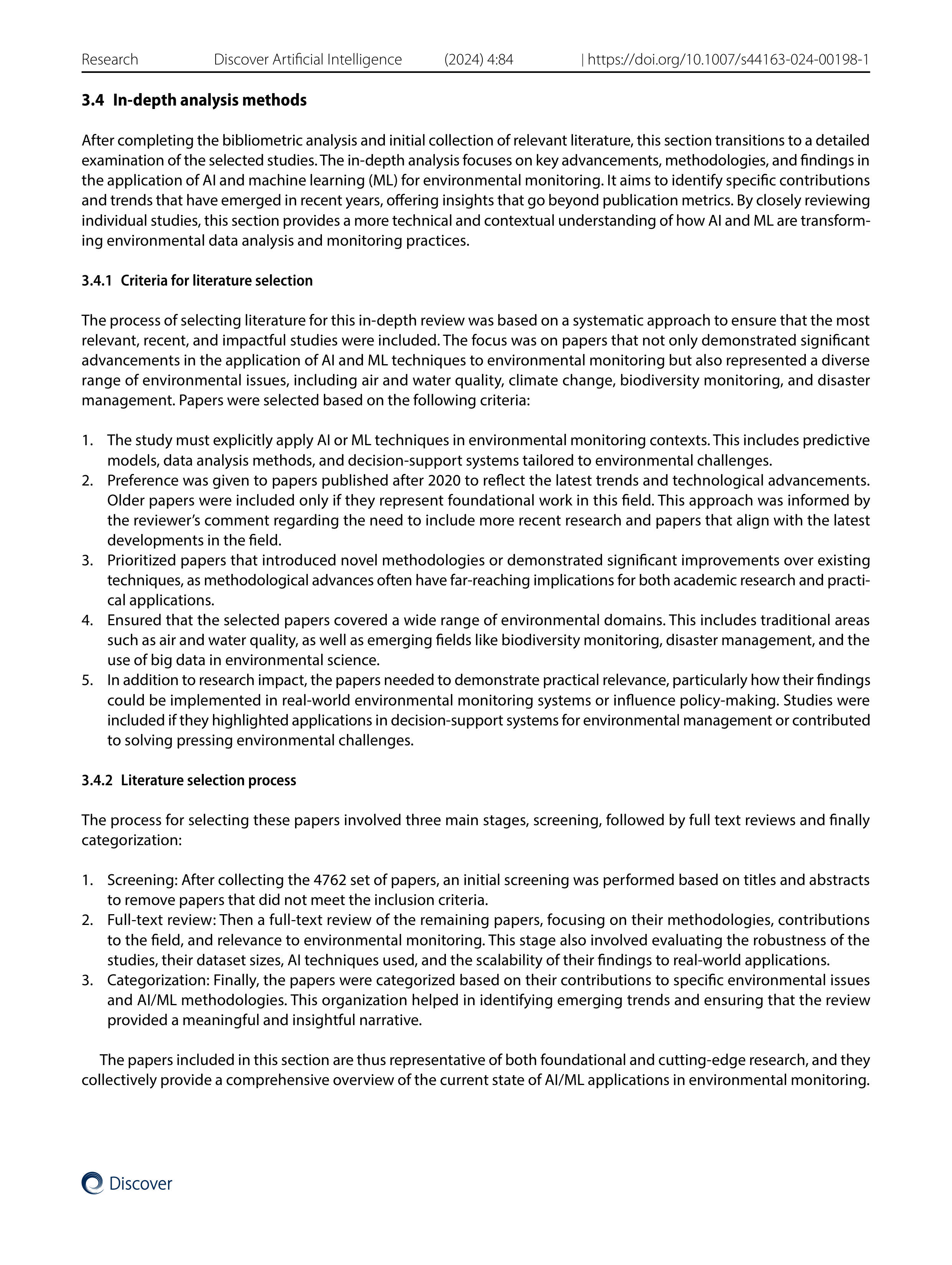 Artiﬁcial intelligence Applications in Environmental Monitoring — page 6