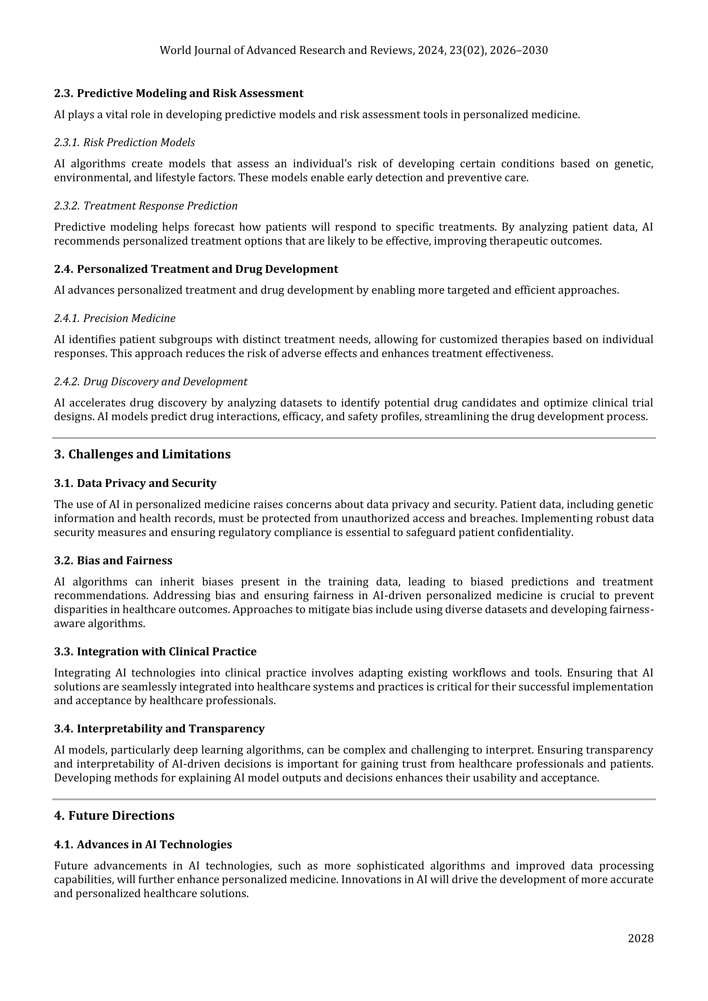 Artiﬁcial Intelligence Applications in personalized medicine — page 3