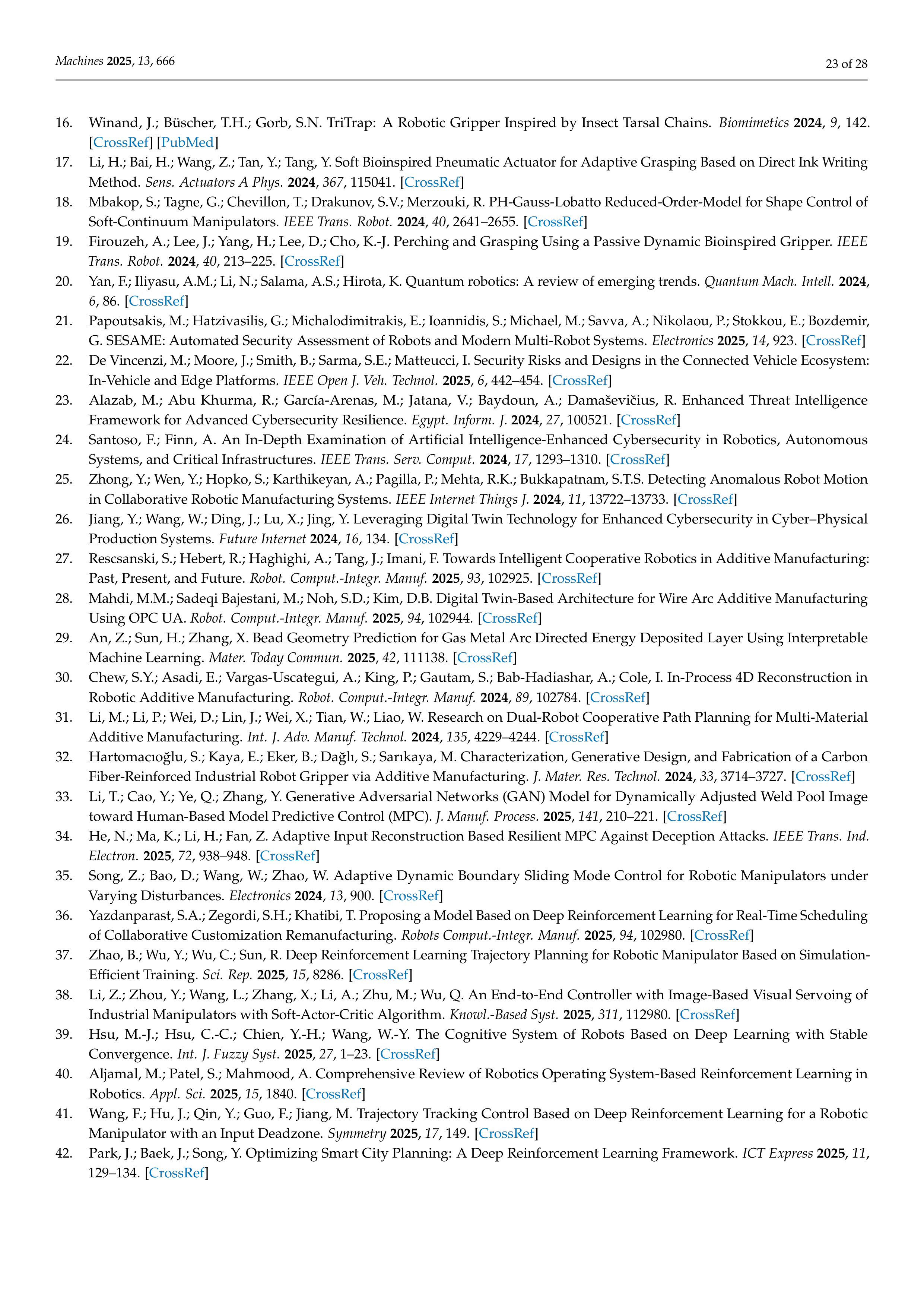 Artiﬁcial intelligence Applications on Industrial Robotics — page 23