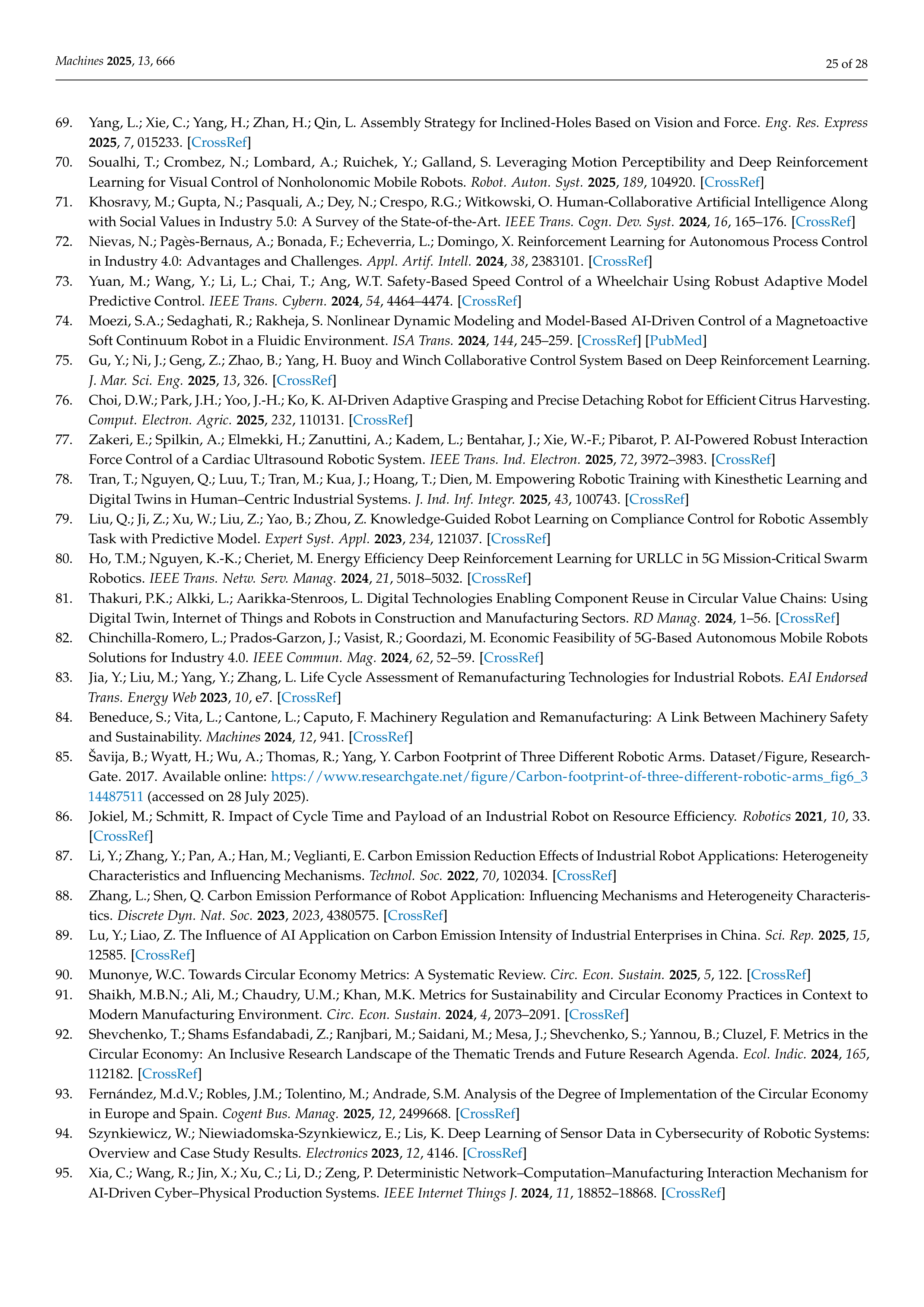 Artiﬁcial intelligence Applications on Industrial Robotics — page 25