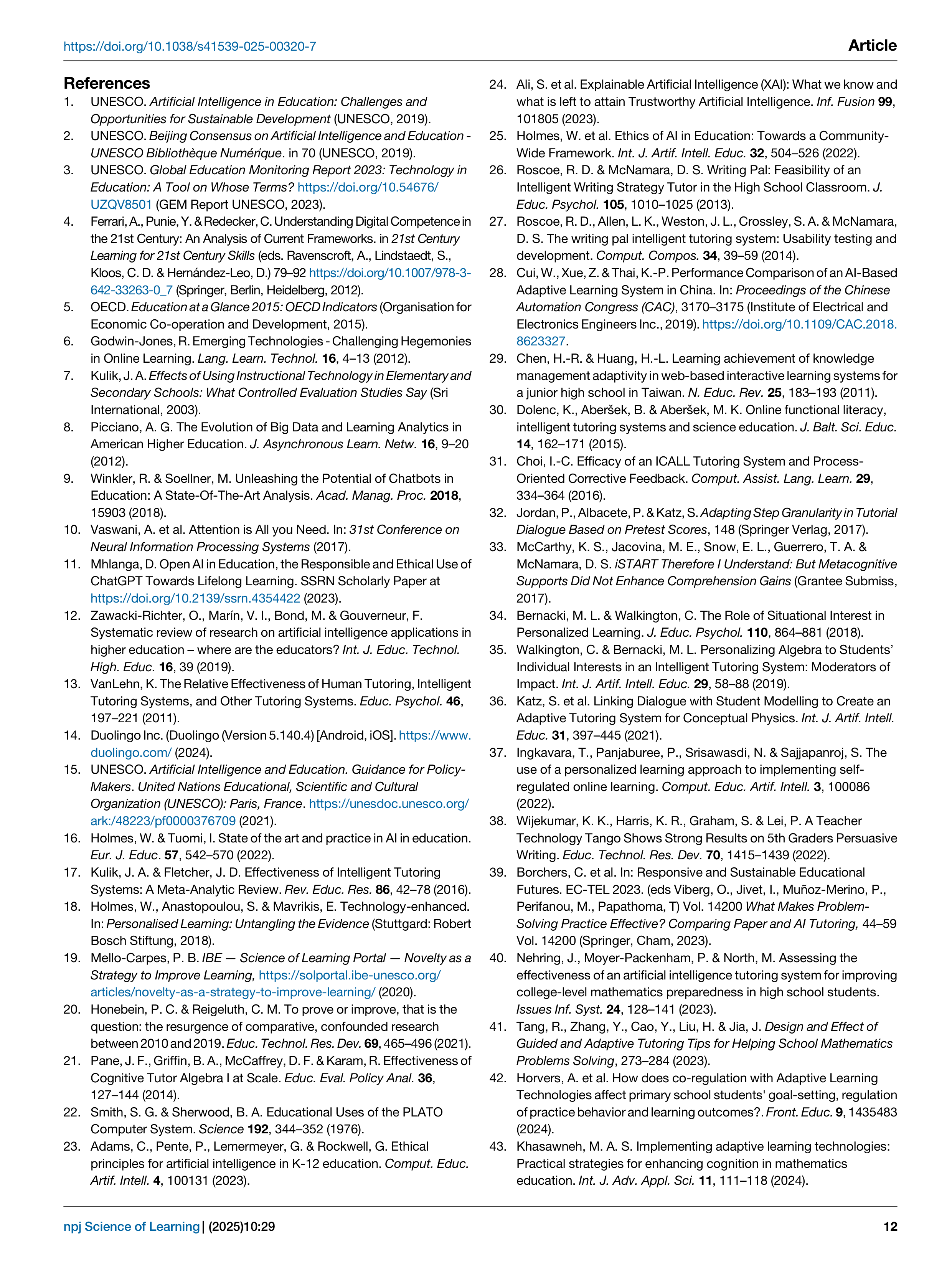 Artiﬁcial intelligence Applications on Online Tutoring — page 12