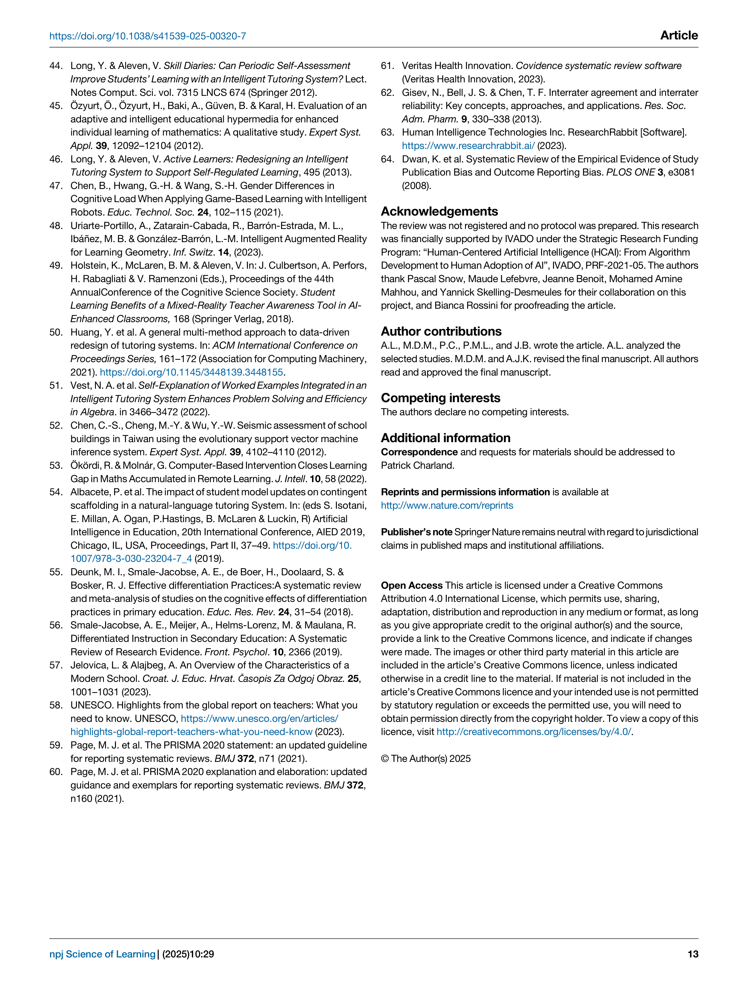 Artiﬁcial intelligence Applications on Online Tutoring — page 13