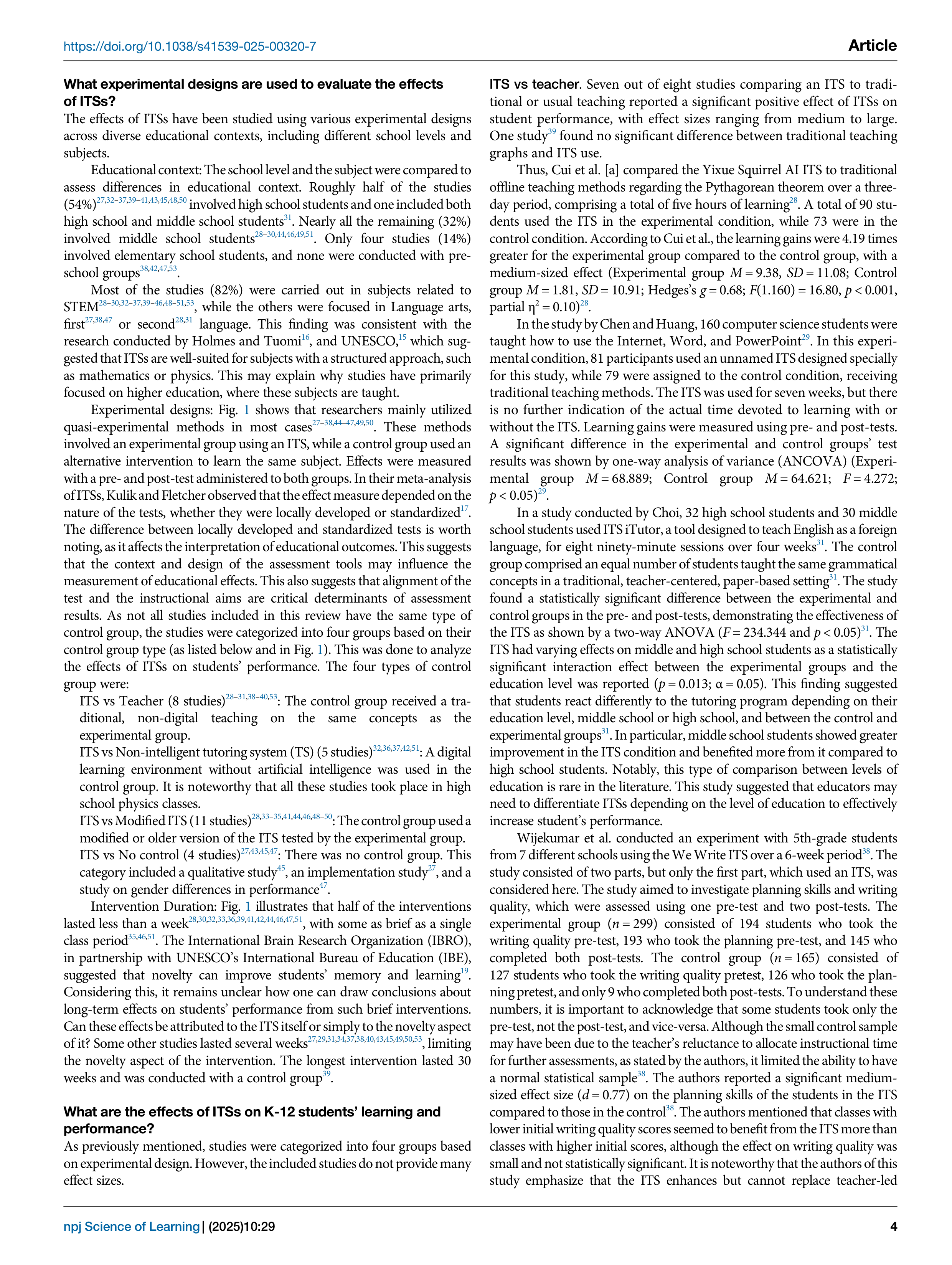 Artiﬁcial intelligence Applications on Online Tutoring — page 4