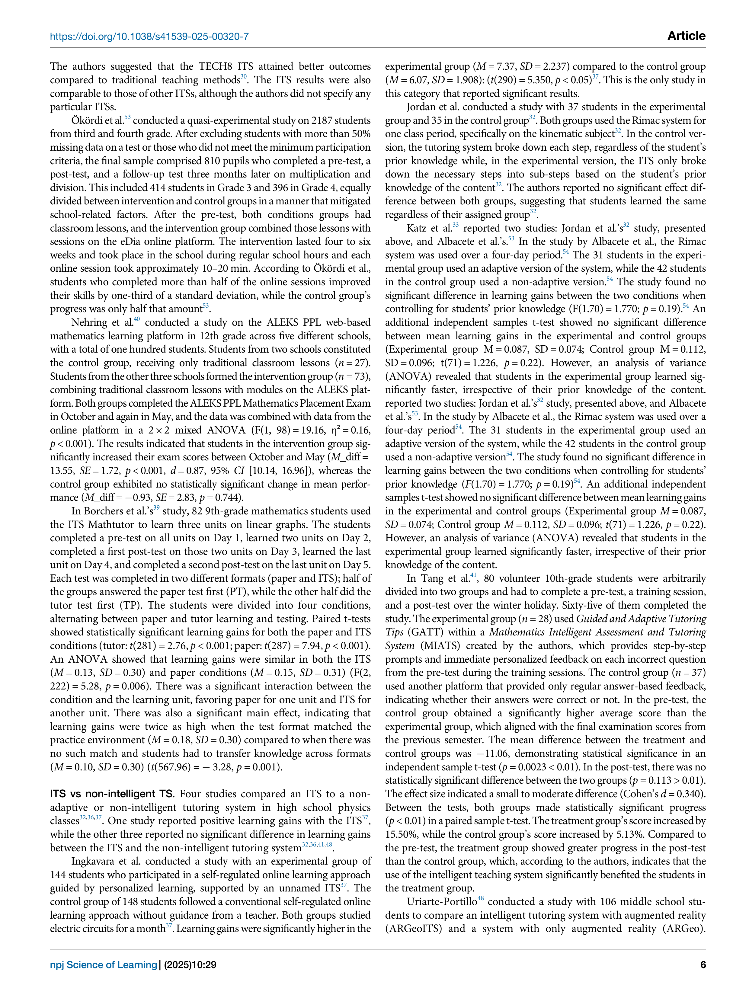 Artiﬁcial intelligence Applications on Online Tutoring — page 6