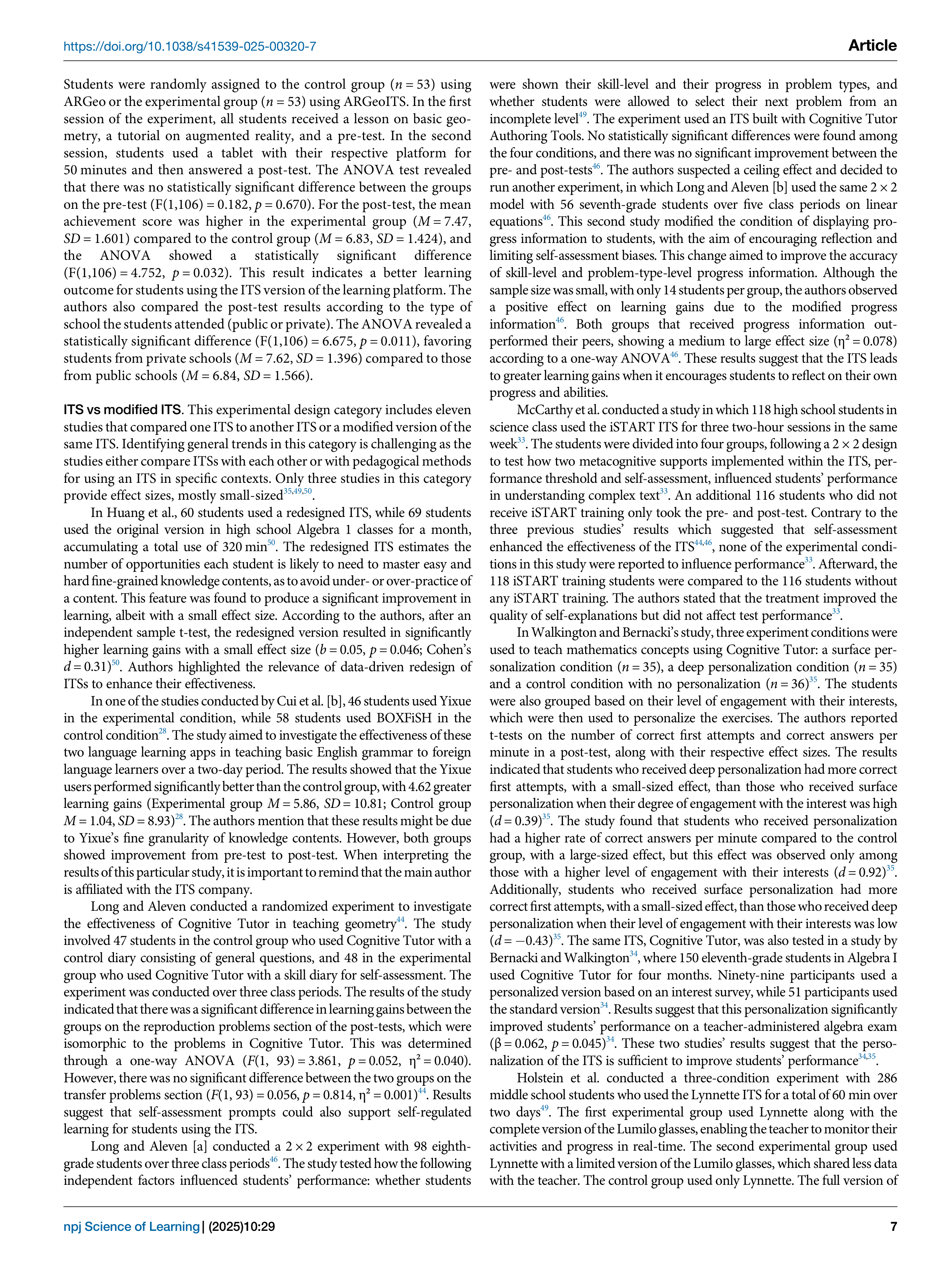 Artiﬁcial intelligence Applications on Online Tutoring — page 7