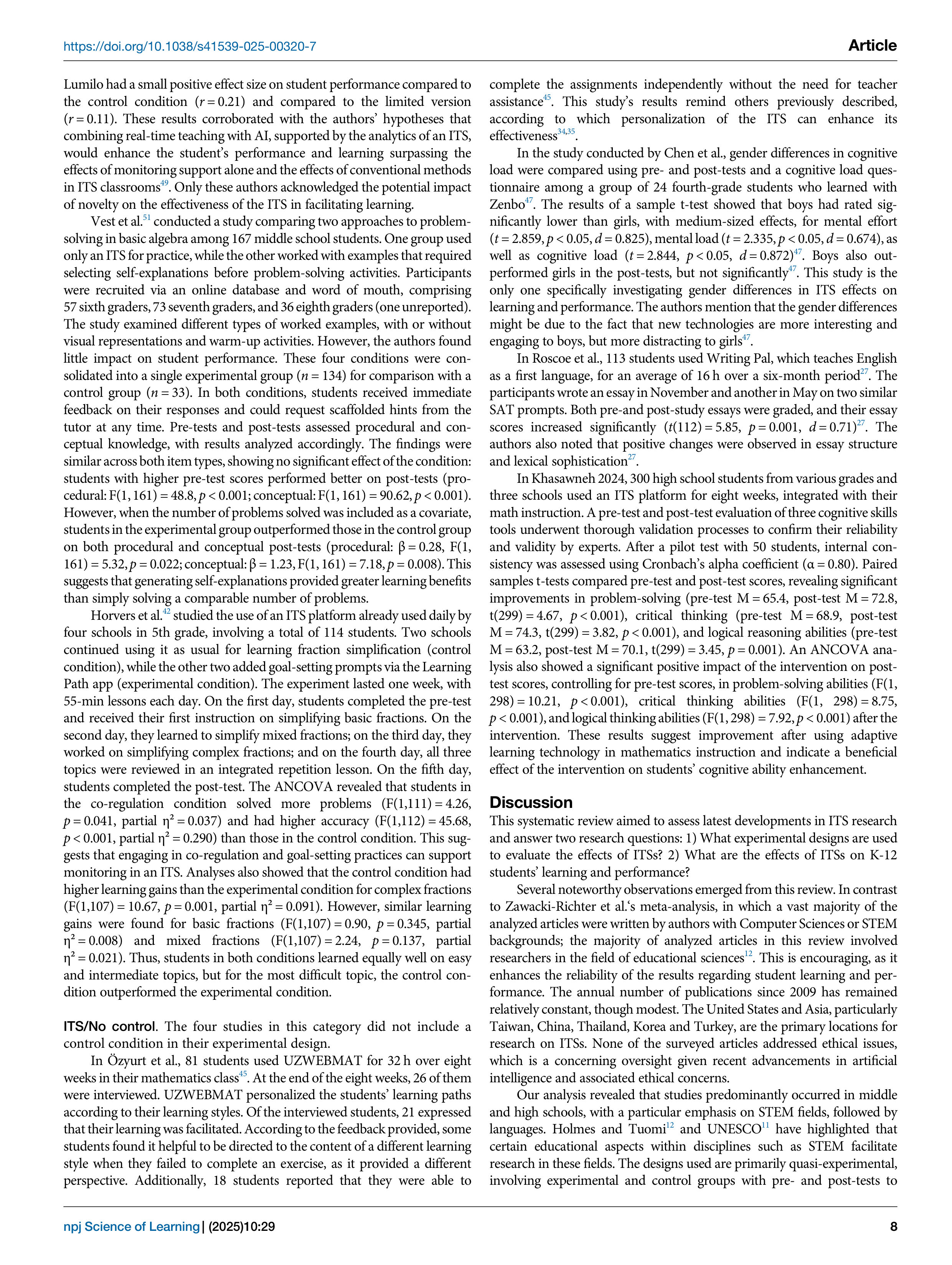 Artiﬁcial intelligence Applications on Online Tutoring — page 8