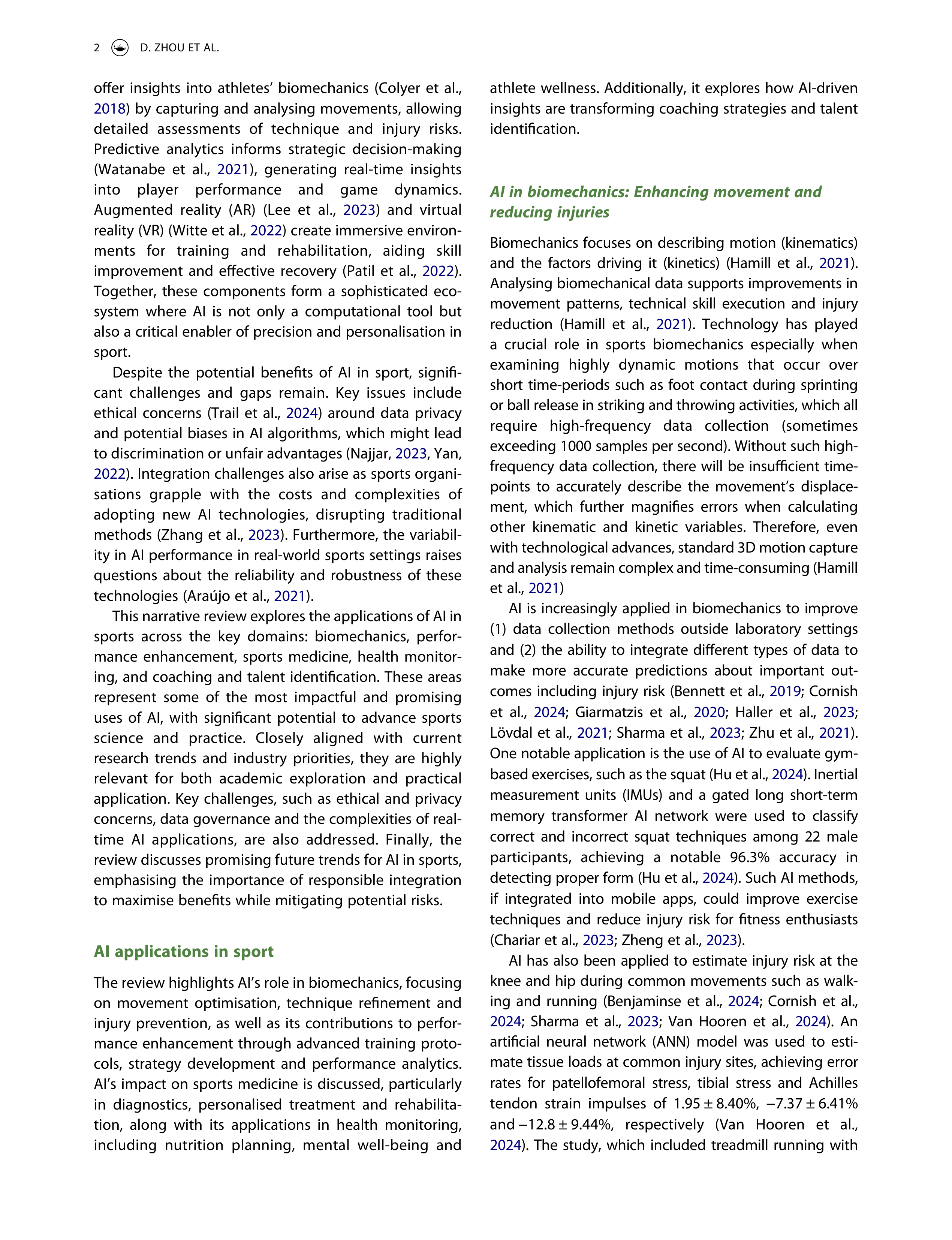 Artiﬁcial Intelligence Applications in Sports — page 3