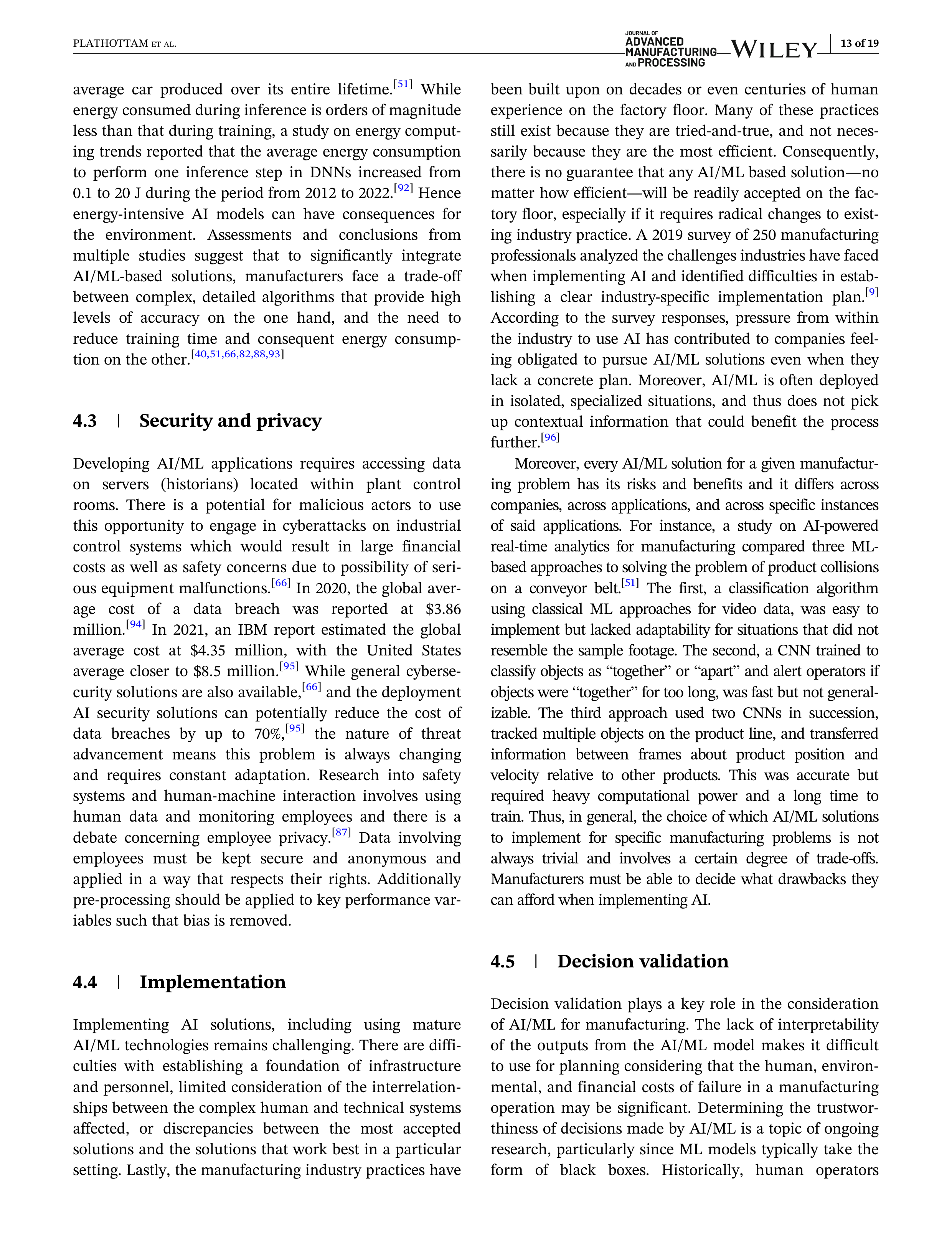Artificial Intelligence Applications in Manufacturing Operations — page 13