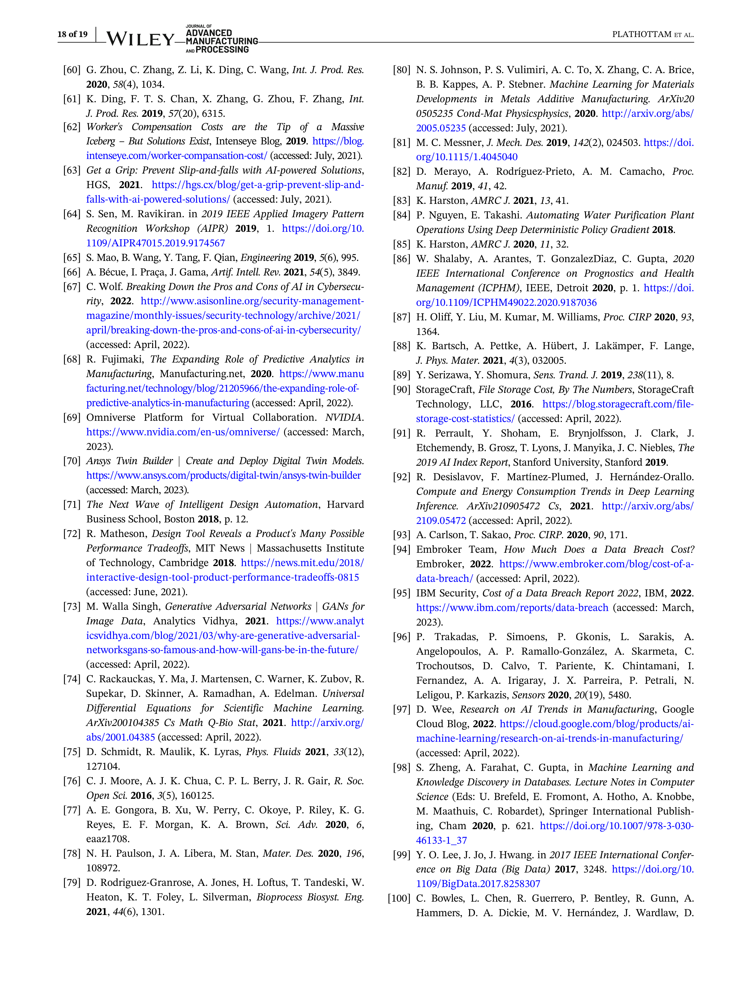 Artificial Intelligence Applications in Manufacturing Operations — page 18