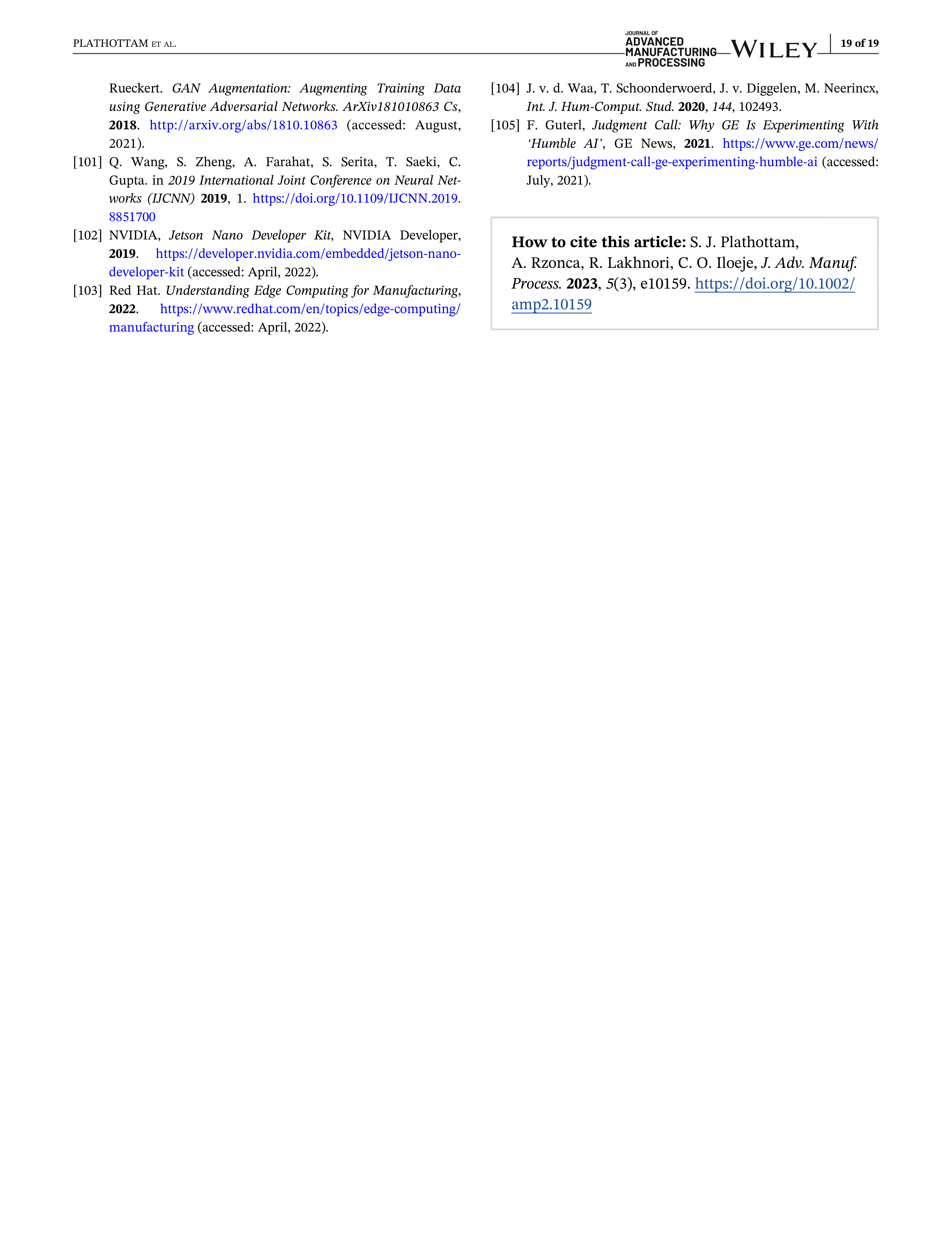 Artificial Intelligence Applications in Manufacturing Operations — page 19
