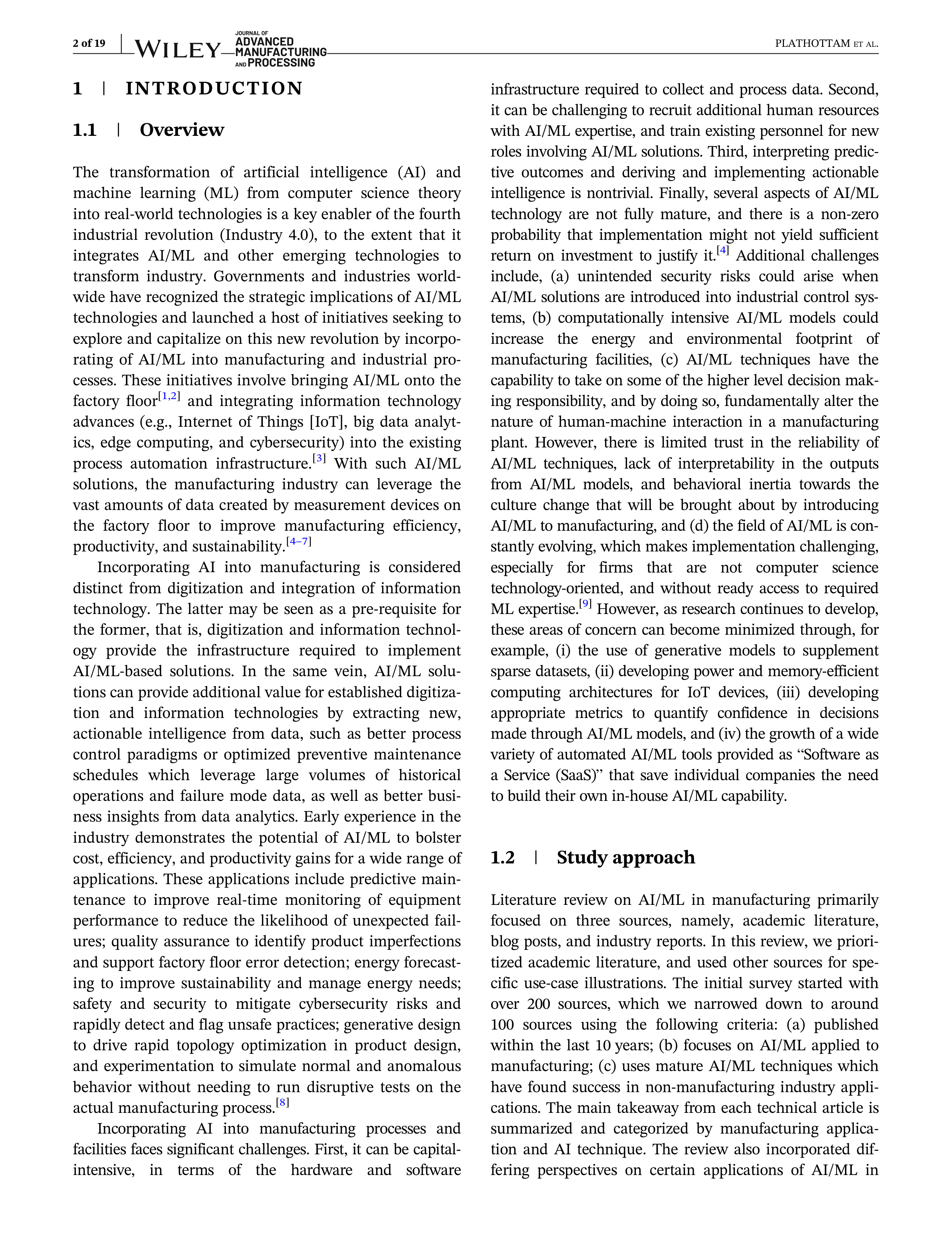 Artificial Intelligence Applications in Manufacturing Operations — page 2
