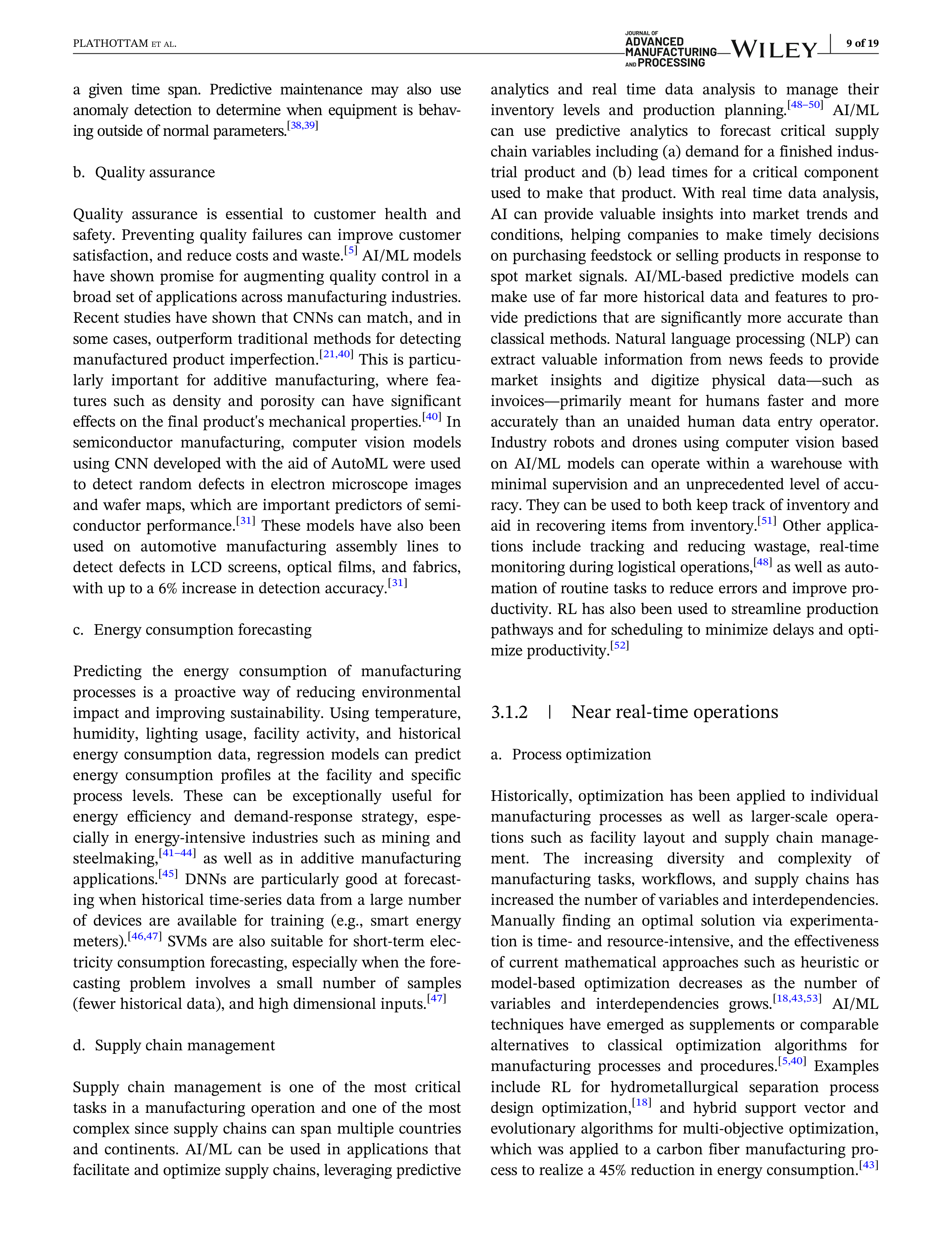 Artificial Intelligence Applications in Manufacturing Operations — page 9