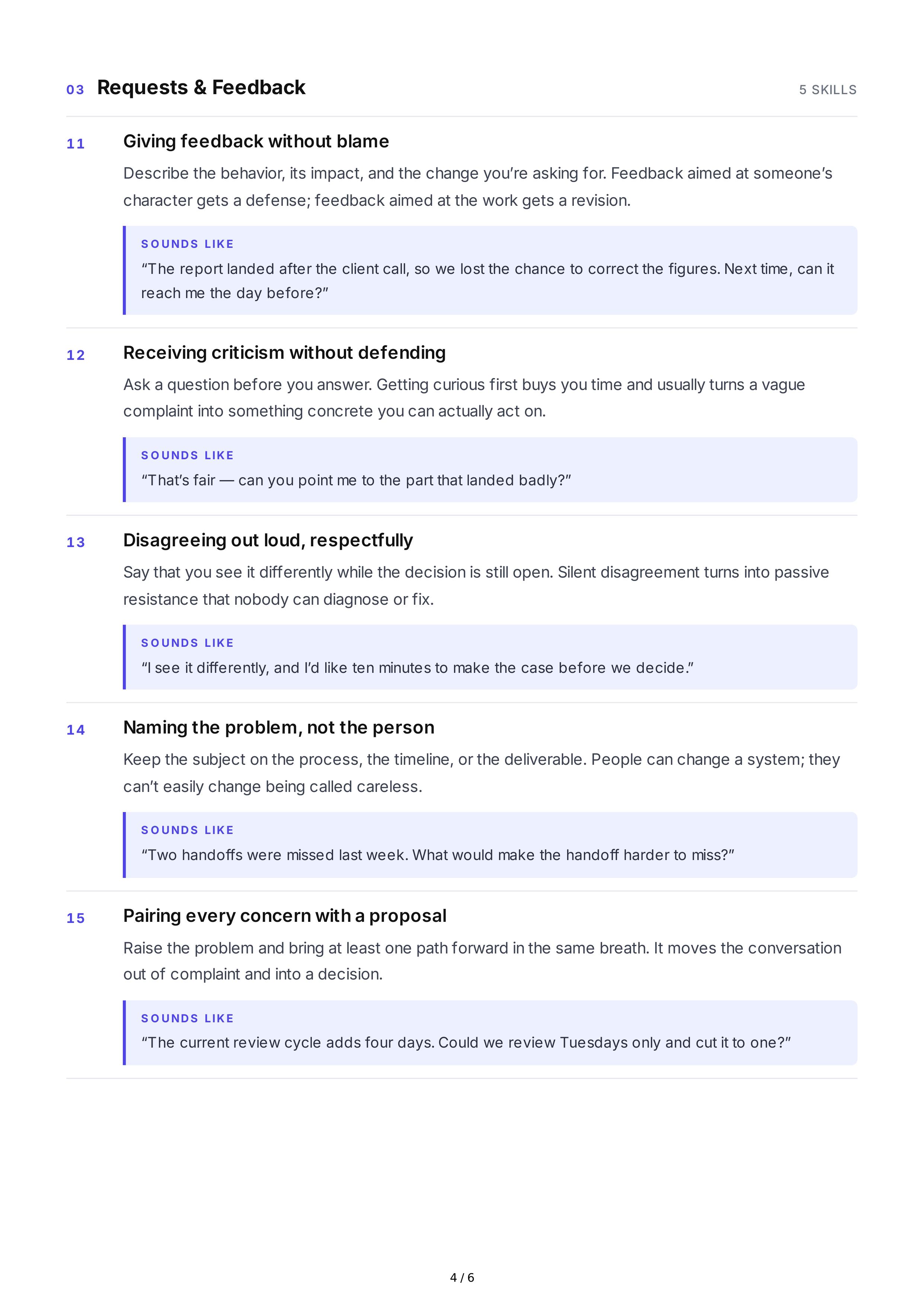 Assertive Communication Interpersonal Skills — page 4