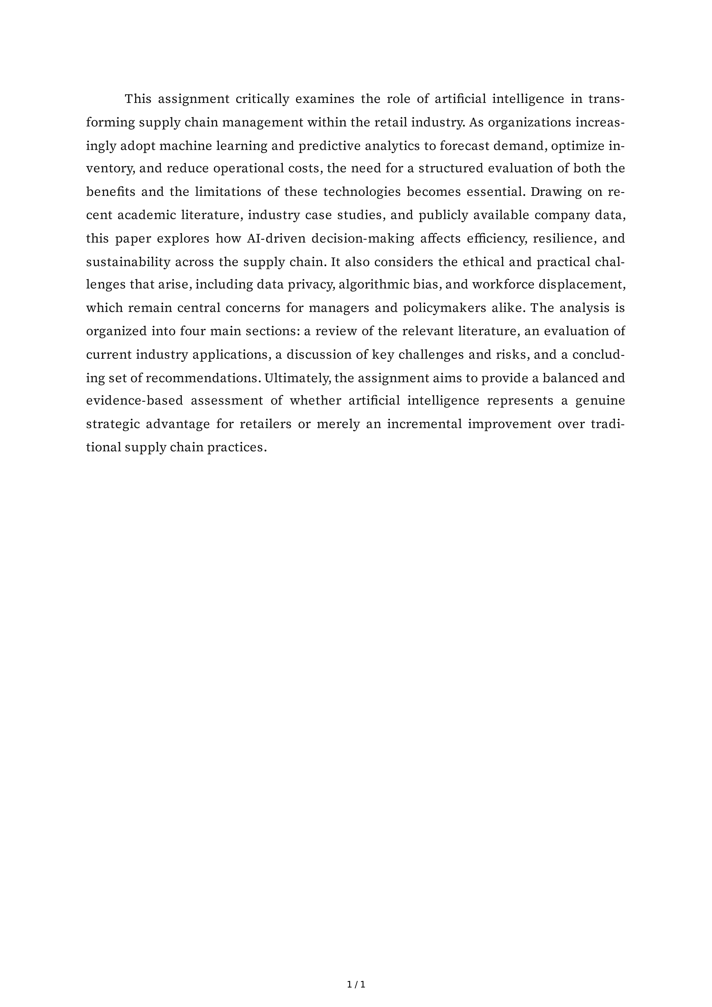 Assignment Introduction Paragraph — page 1